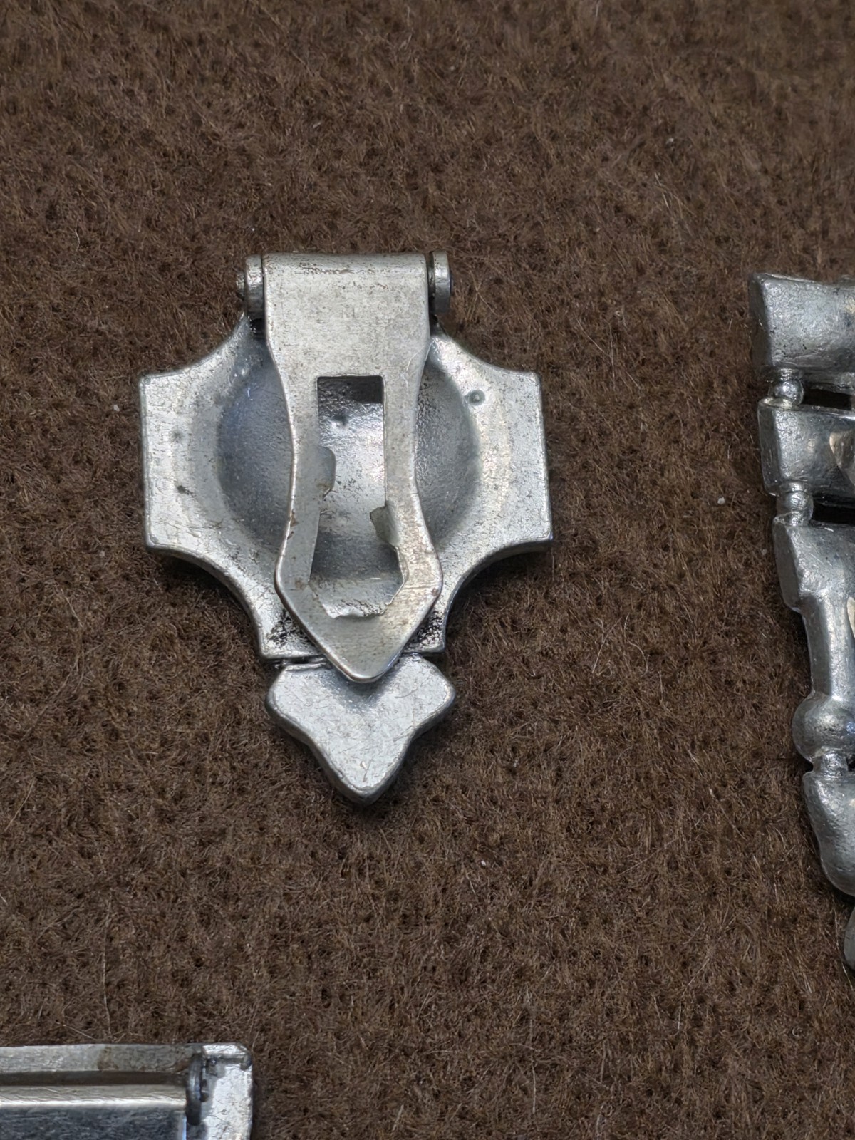 Vintage Art Deco Dress Clip Set (9) Rhinestone 30s Geometric Silver Tone
