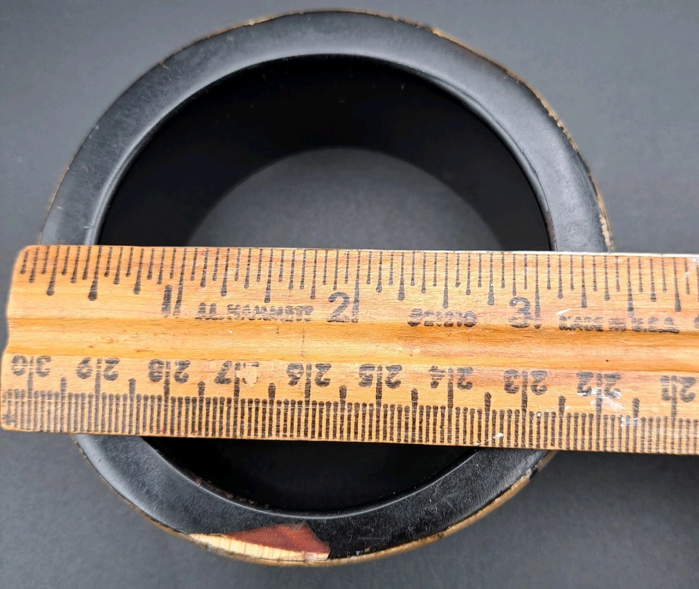 Vintage Wood and Lucite Bangle Bracelet Wide