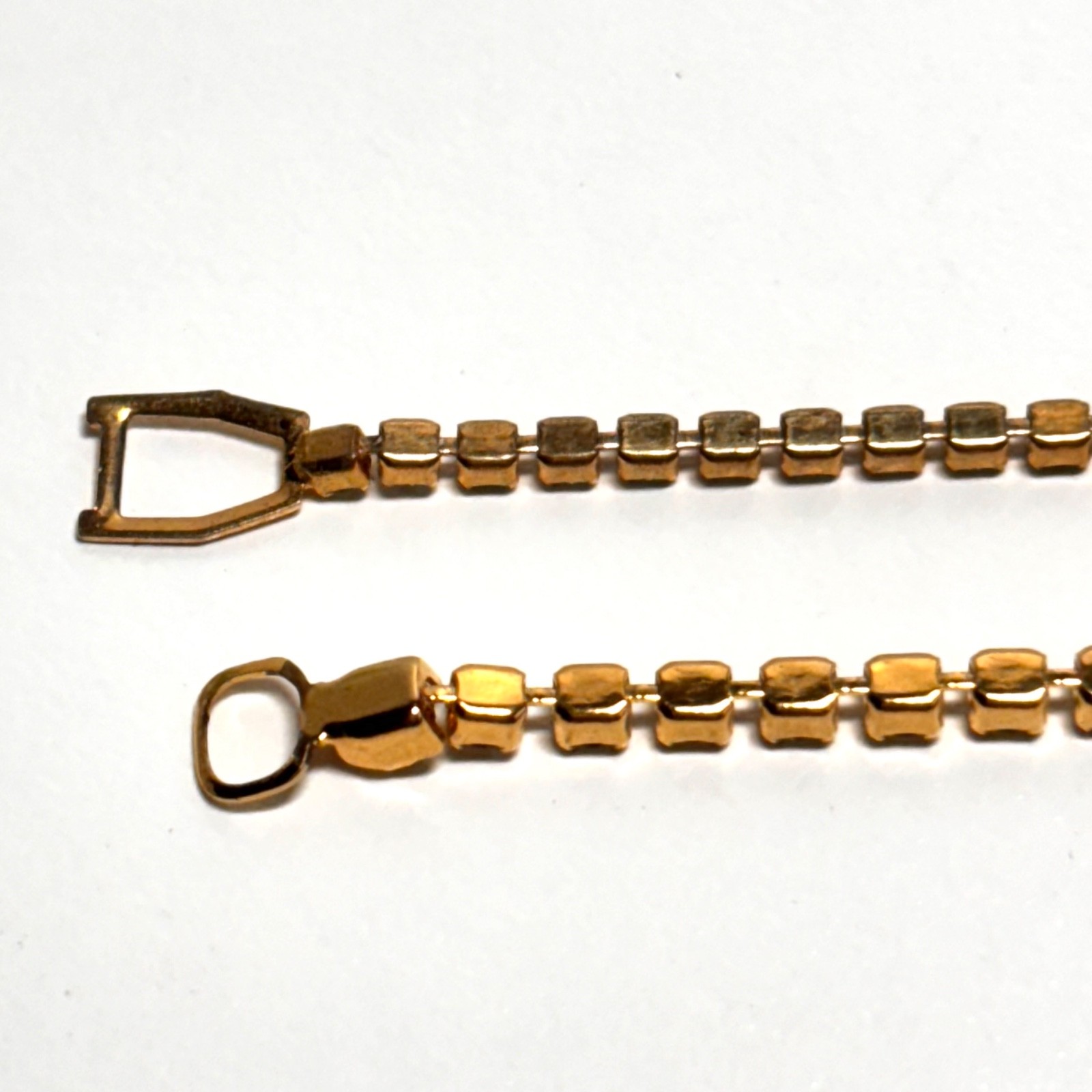 BRACELETS 2 ct set tennis rhinestone goldtone metal sisters mother daughter vint