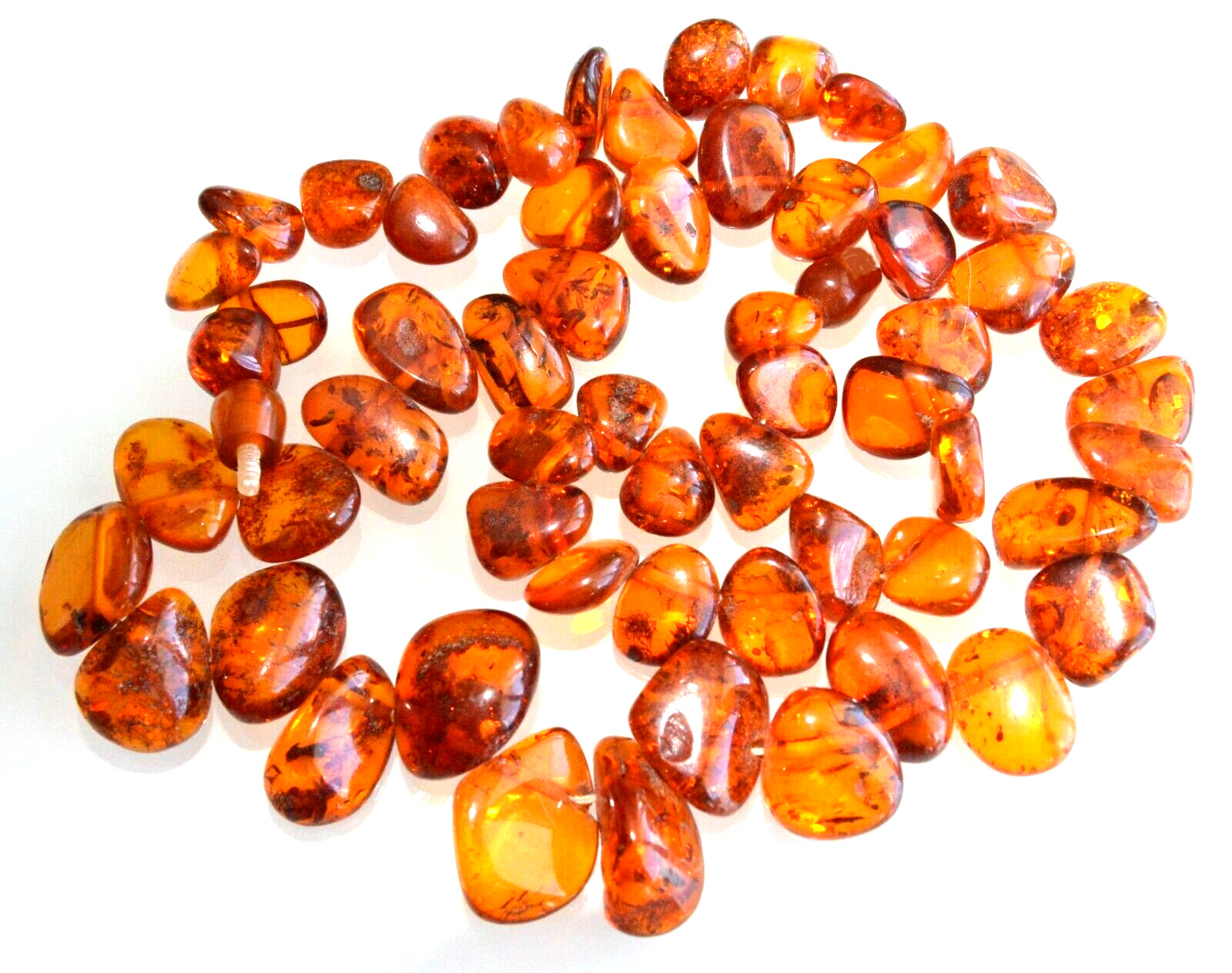 ✅60cm = 54gr RUSSIAN SOVIET BALTIC AMBER BEAD NECKLACE 琥珀 BRACELET STONE PENDANT