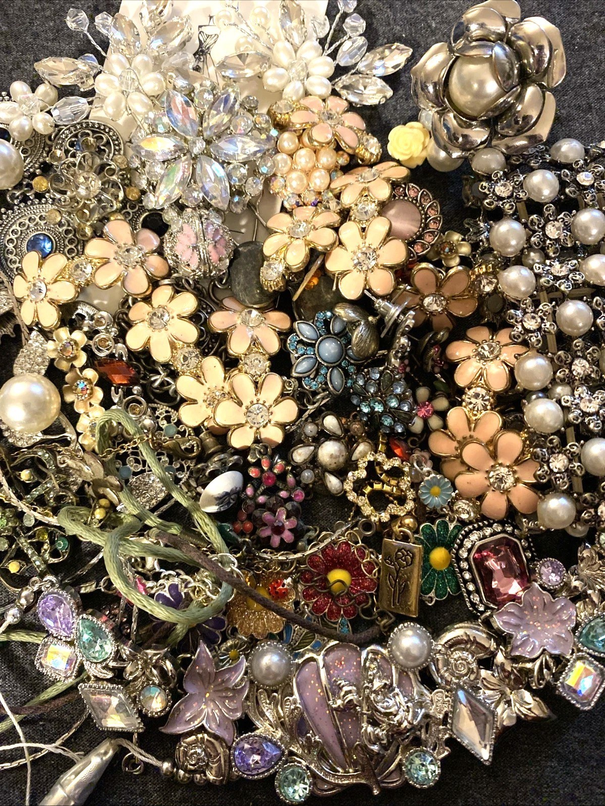 3 Lbs Pounds Unsorted Huge Lot Jewelry Vintage Now Junk Art Craft Treasure Fun
