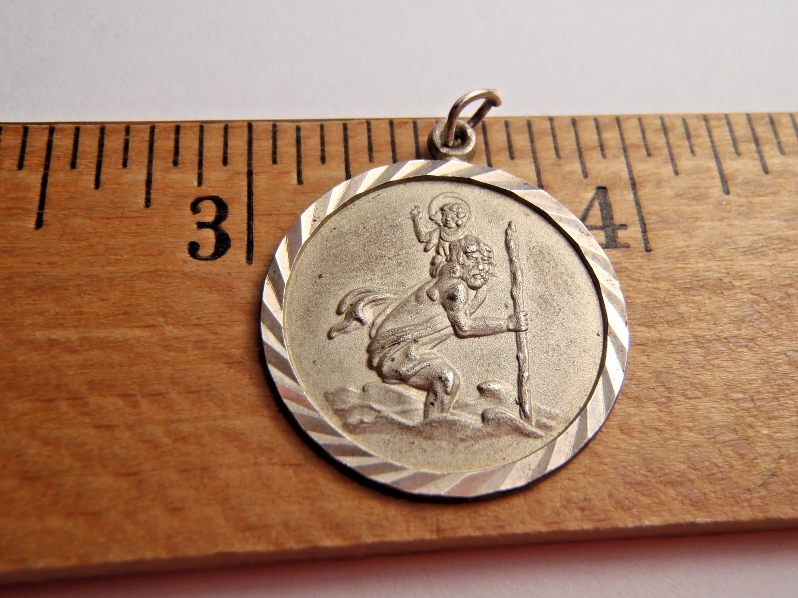 Vintage St. Christopher Silver Pendant 3.2g
