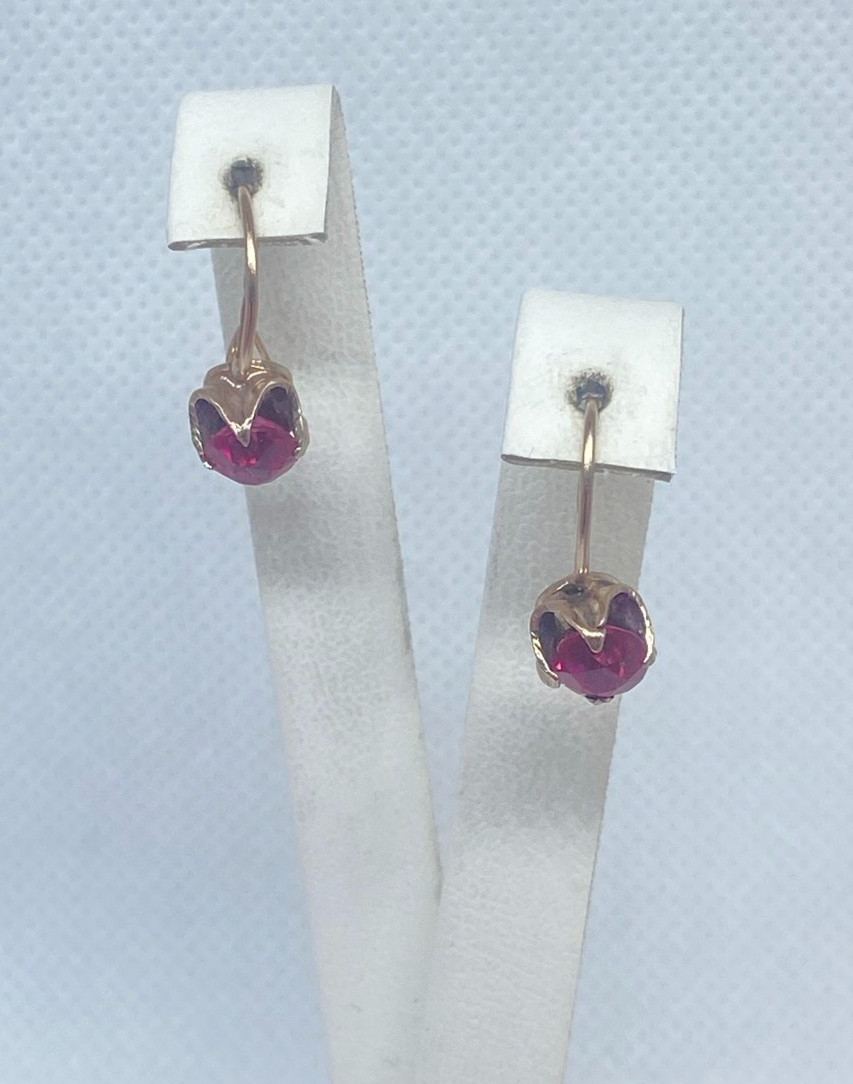 Vintage earrings from the Soviet Union, 70s, 875 silver, USSR.Weight 1.89 g