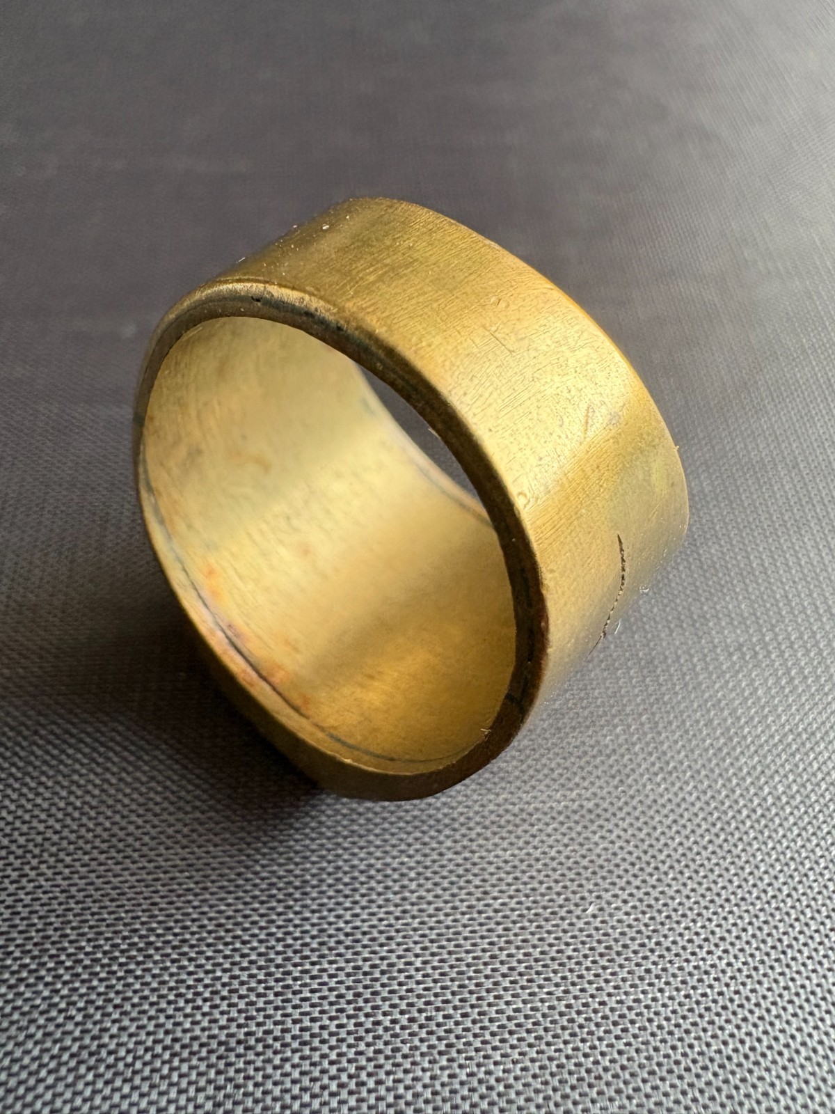 Vintage Moroccan Tuareg Brass Ring Berber Sahara Handmade Ring Size 9.75 US