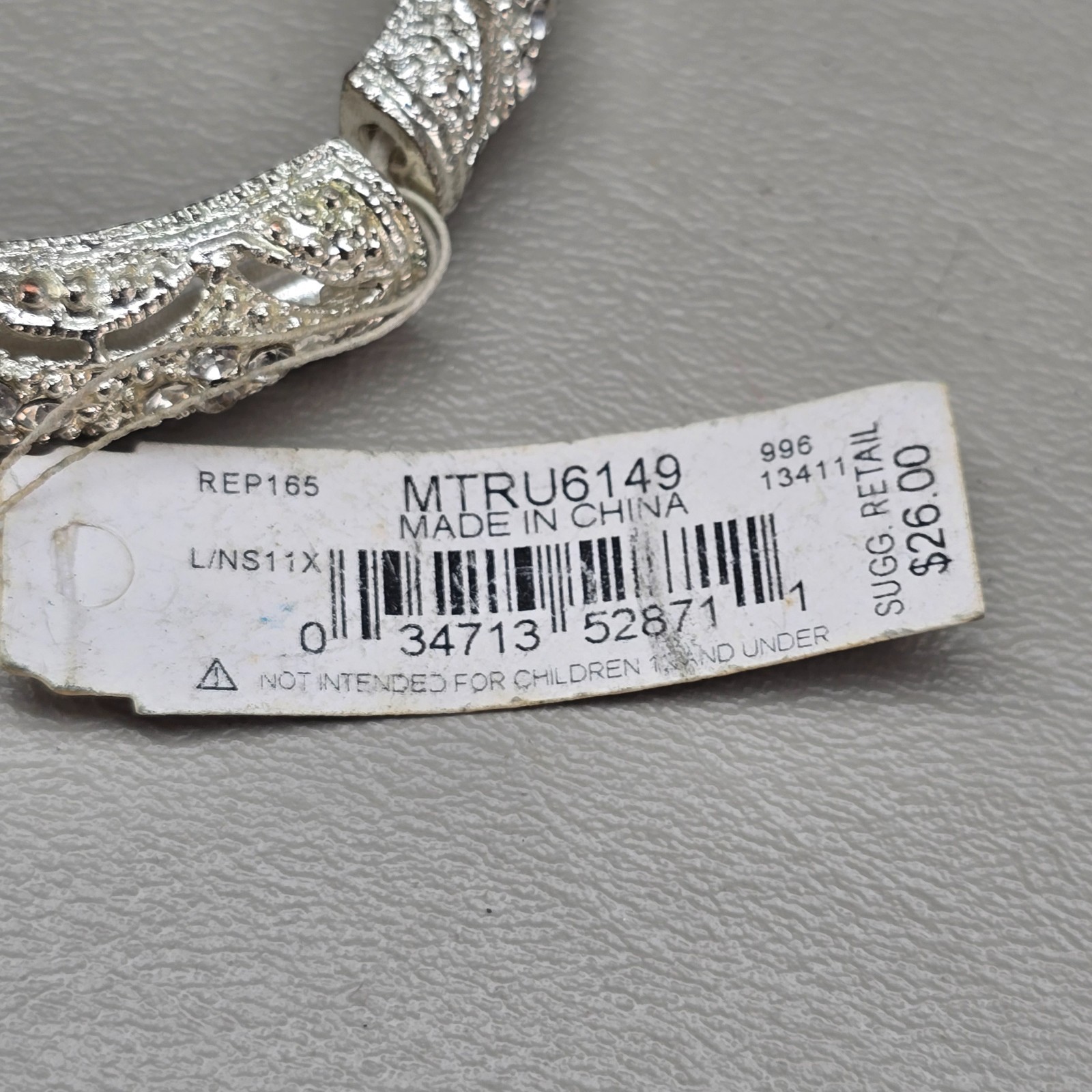 Trifari Bracelet Silver Tone Filigree Expandable Hinged 7.25″ Vintage Style NWT