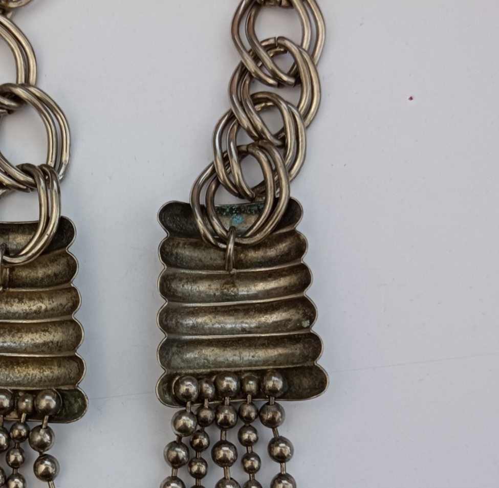 Statement Necklace Coiled Industrial Mechanical Massive Heavy Brutalist Chunky