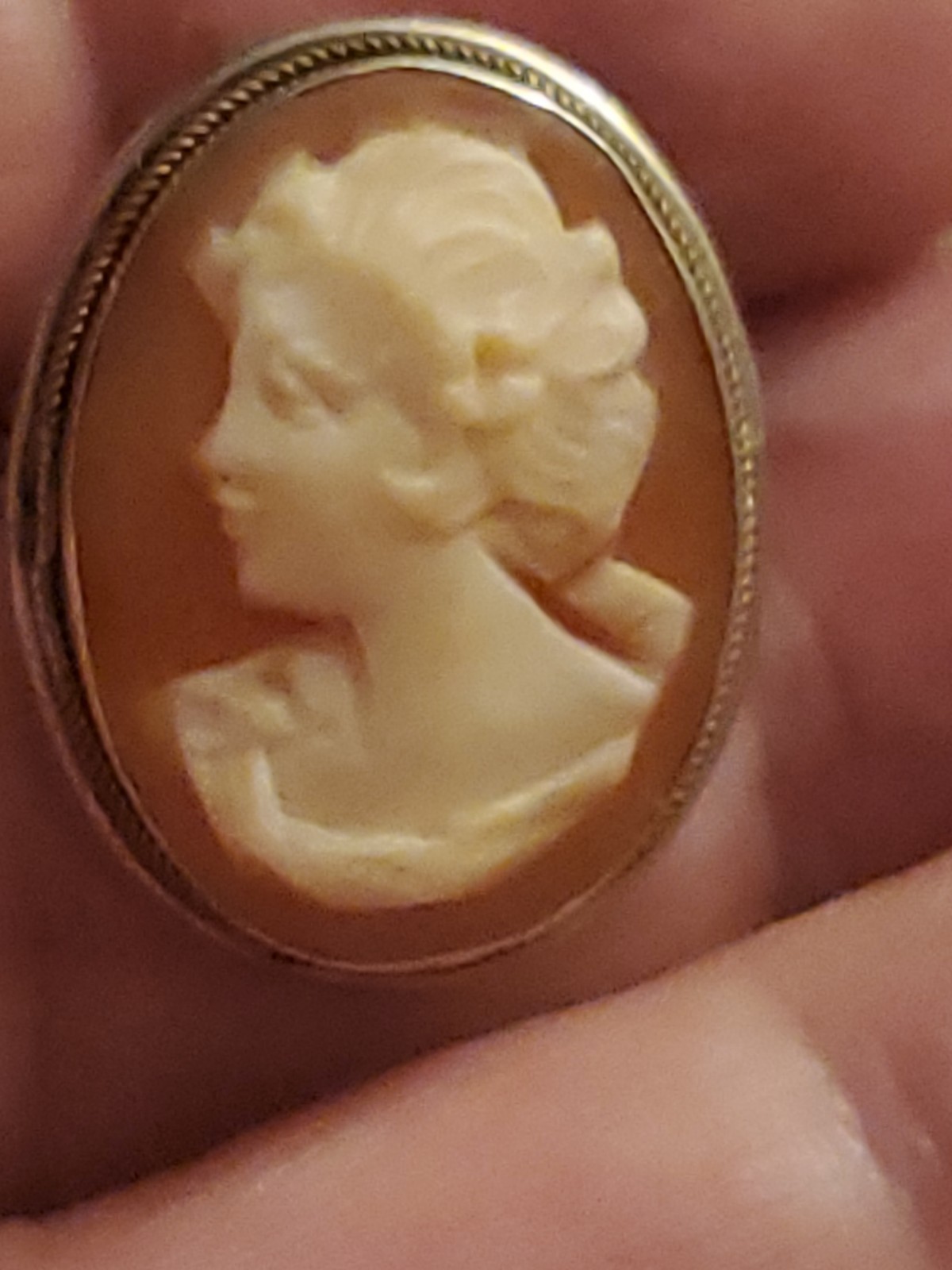 Antique 800 Silver Cameo Pin Or Pendant