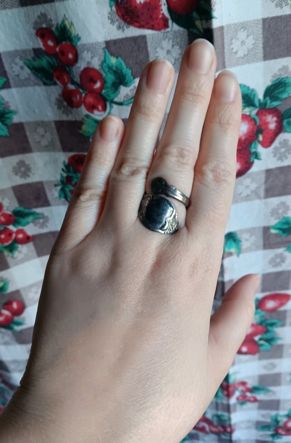 Vintage *Damaged* Rogers Silverplate Upcycled Spoon Ring Size 6