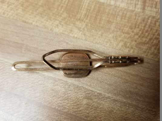 Wells Cuff Links & Tie Clip with Black Stone 1/20 12KGF
