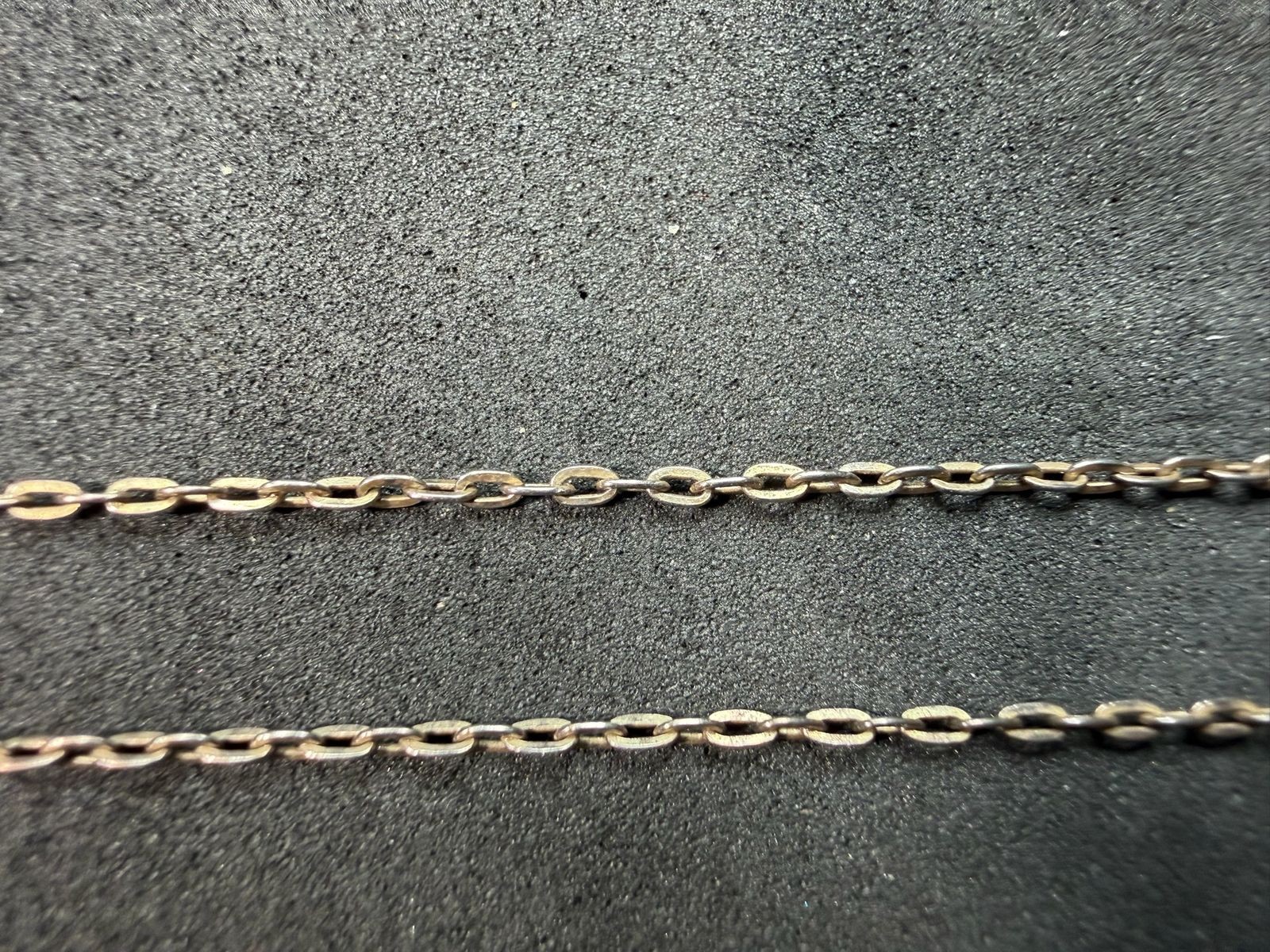1.95g Vintage Sterling Silver 925 Chain Oval Link Necklace 24 in M