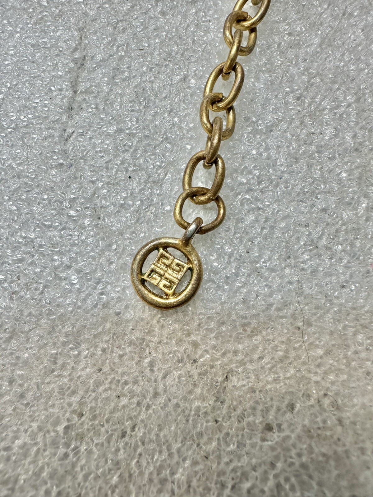 Givenchy Double Rolo Link Gold Tone 19” Necklace
