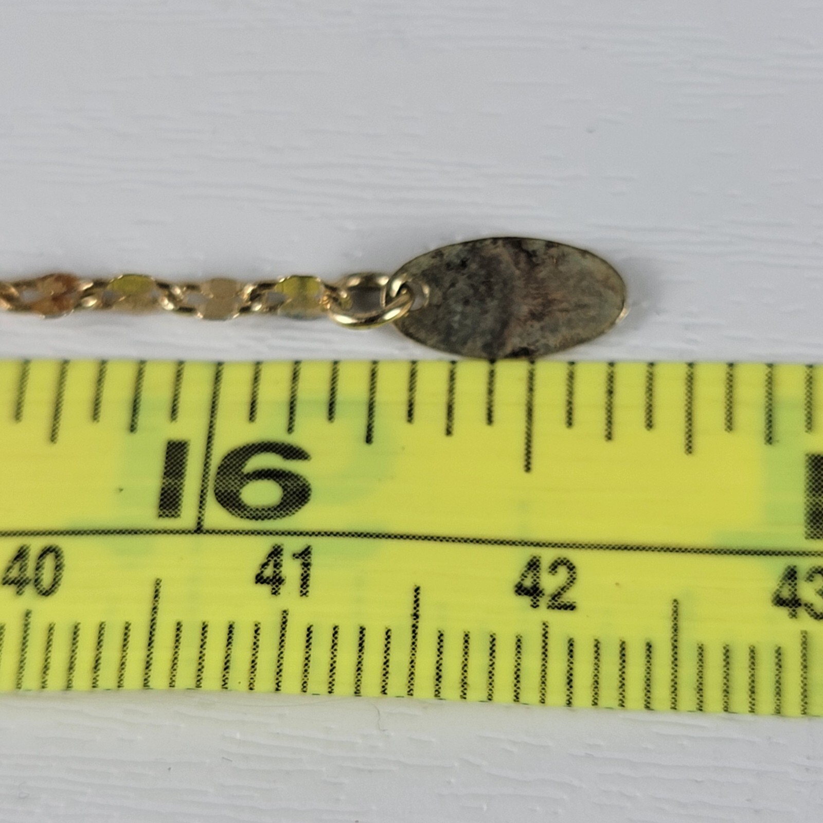 Vintage 18K Gold Plated Circle Charm Station Necklace 16″ Spring Ring Clasp