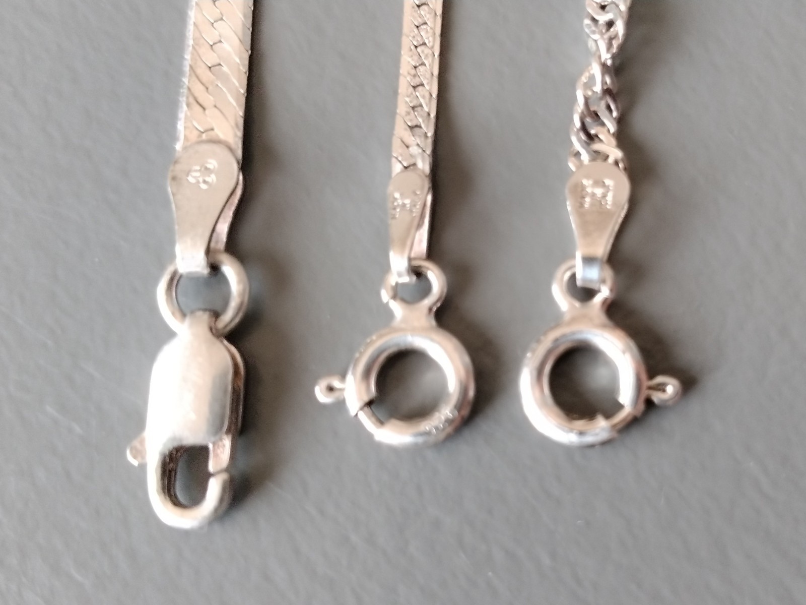 Vintage Jewelry 3 Italy Bracelets 925 Sterling Silver 1 Lobster Claw 2 Reg Clasp