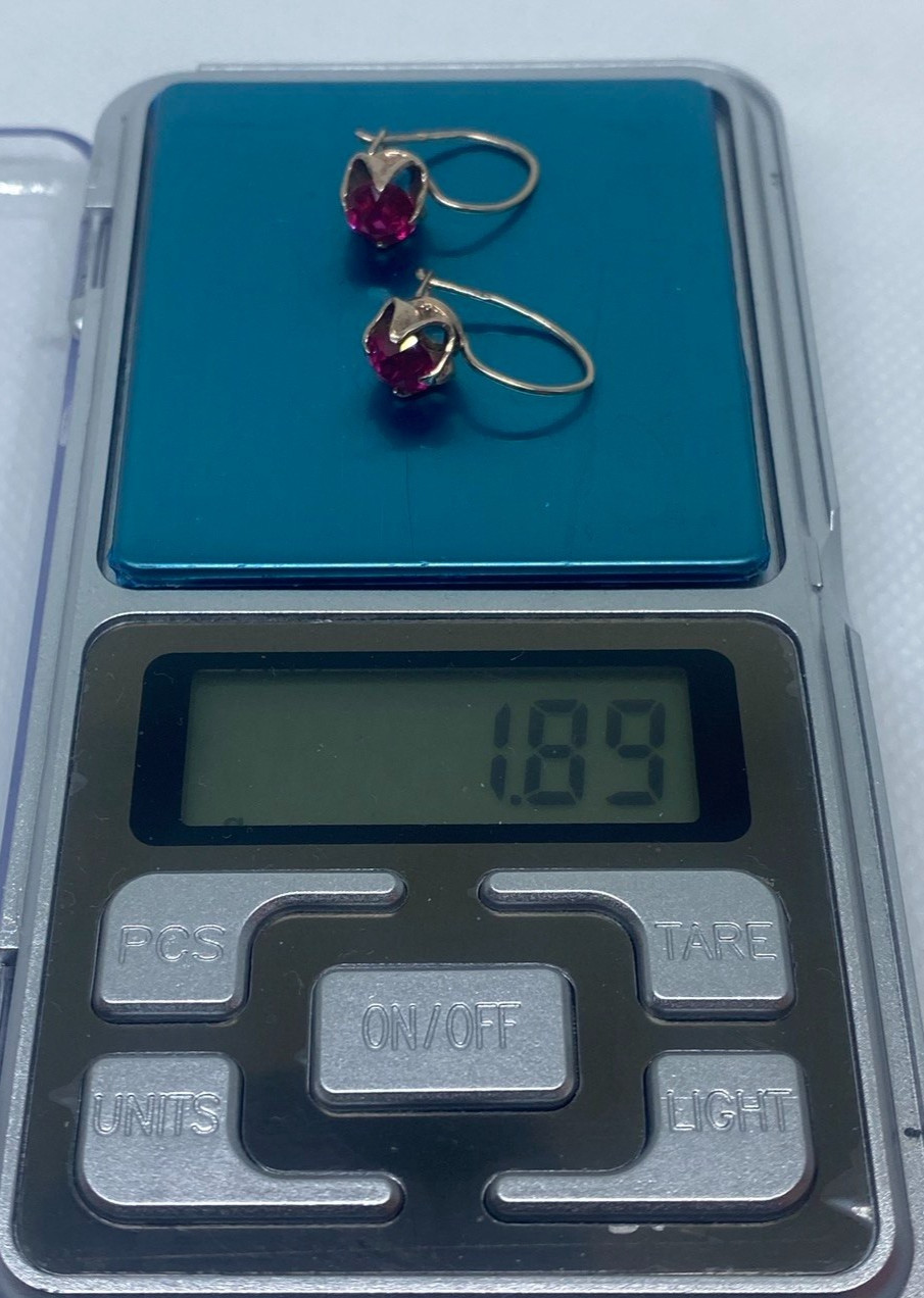 Vintage earrings from the Soviet Union, 70s, 875 silver, USSR.Weight 1.89 g