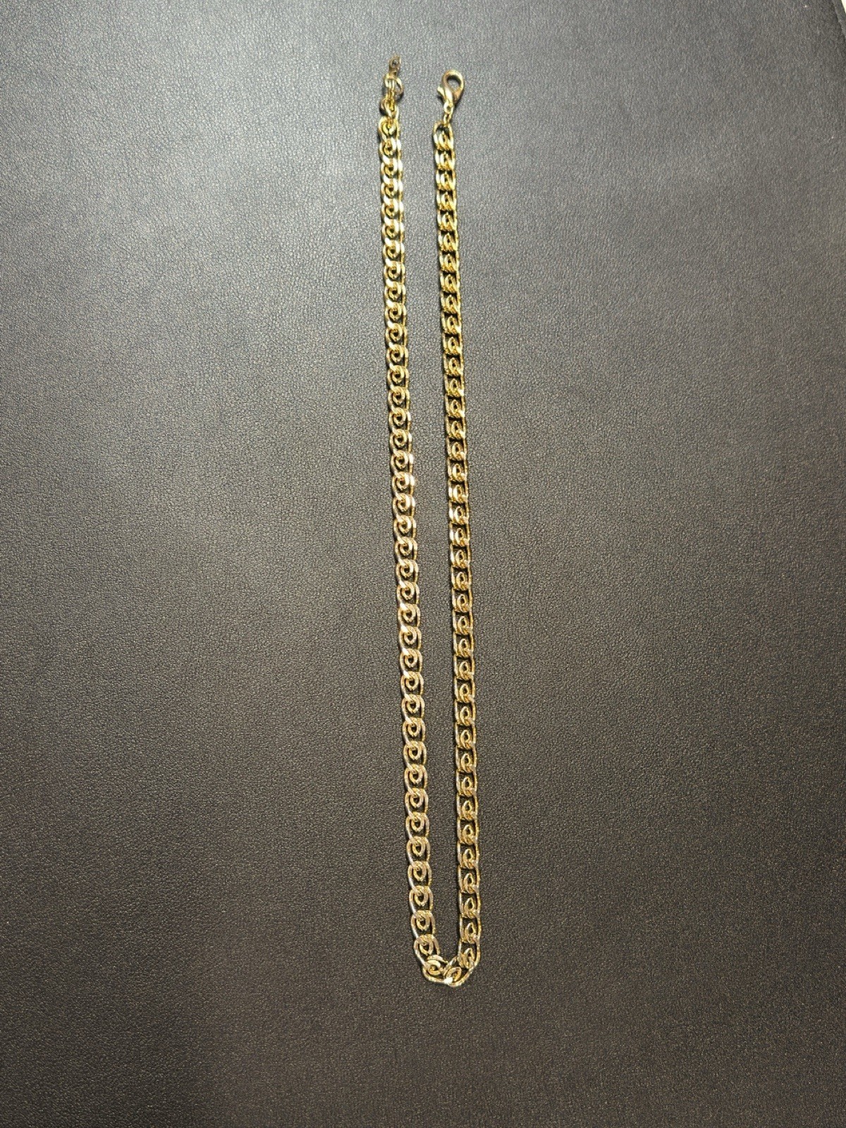 Vintage Gold Tone Mariner Anchor Link Chain Necklace 23.5” 8mm Korea 44g