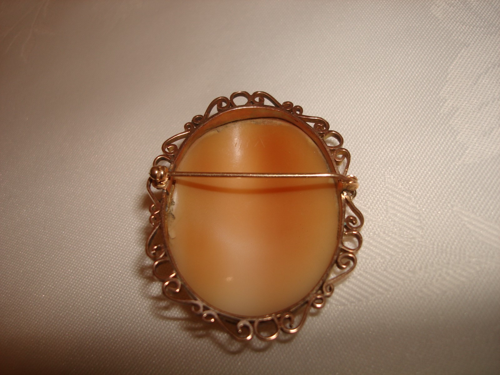 Antique Early 1900’s 10k Rose Gold Lady Shell Cameo 55.5 x 39mm Huge Pin Brooch
