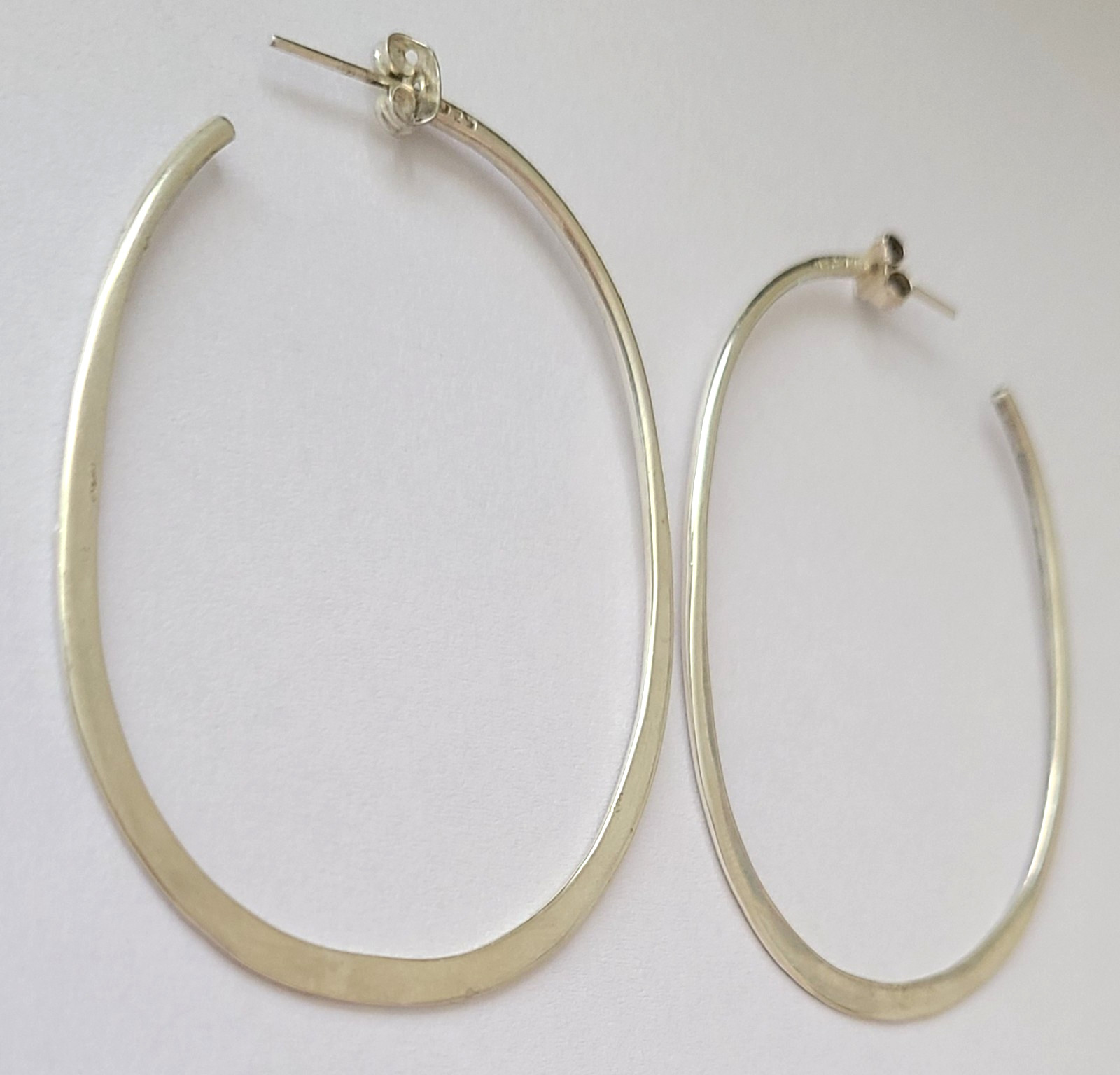 VINTAGE STERLING SILVER SIGNED 925 MEX PIERCED EARRINGS