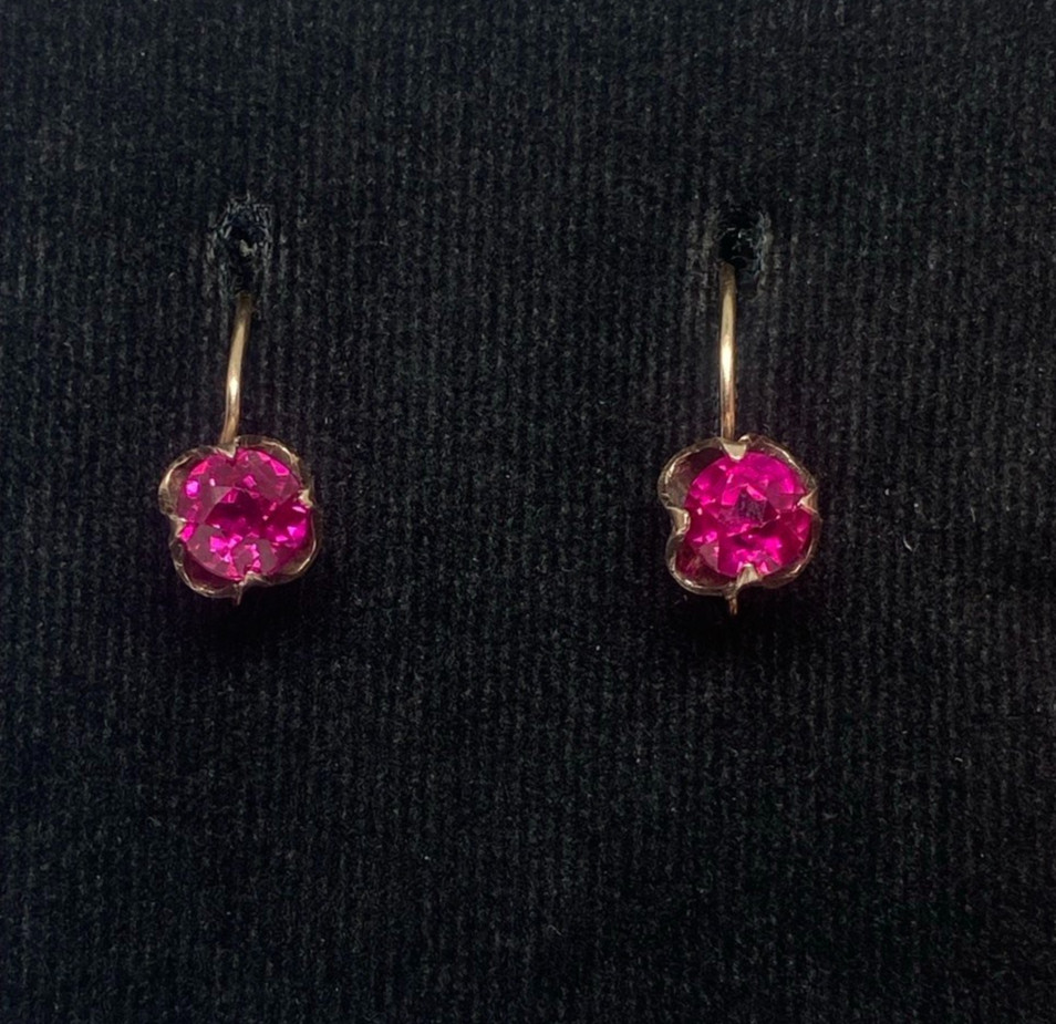 Vintage earrings from the Soviet Union, 70s, 875 silver, USSR.Weight 1.89 g