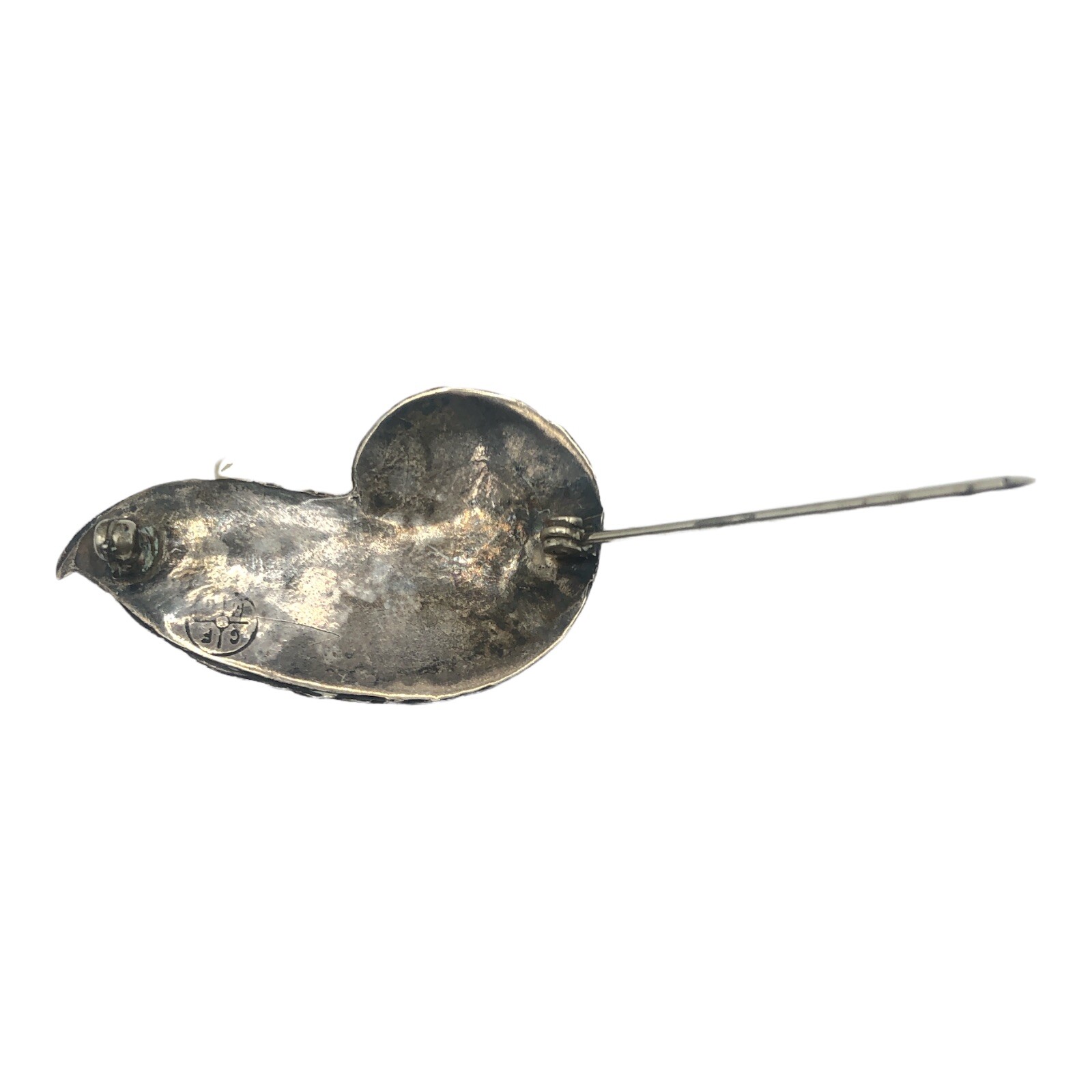 Vintage Greater Metalworks Falls Silver Sea Shell Brooch Mother of Pearl 60s-80s