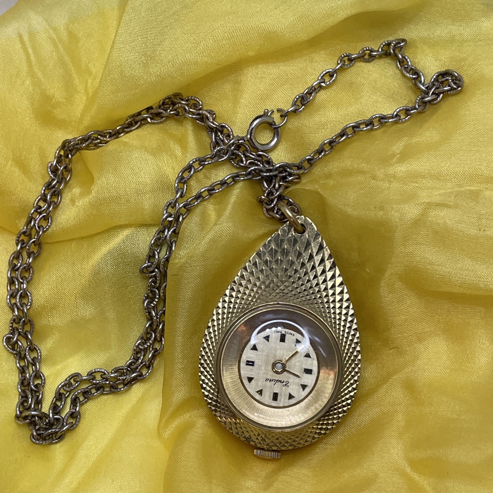 Endura Pendant Windup Necklace Watch – W.German Case~Swiss Movements