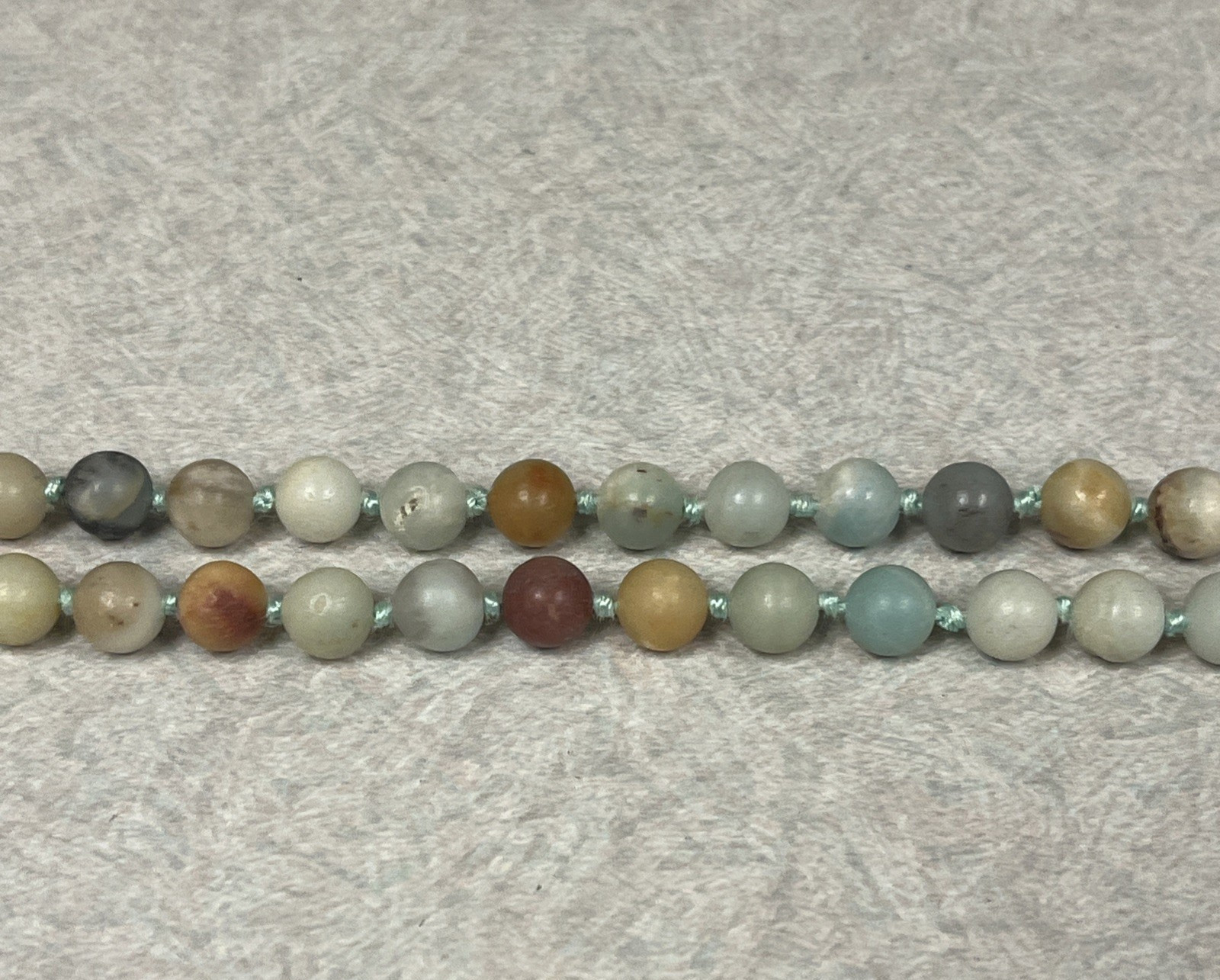 Vintage Amazonite Hand-knotted 60″ Necklace