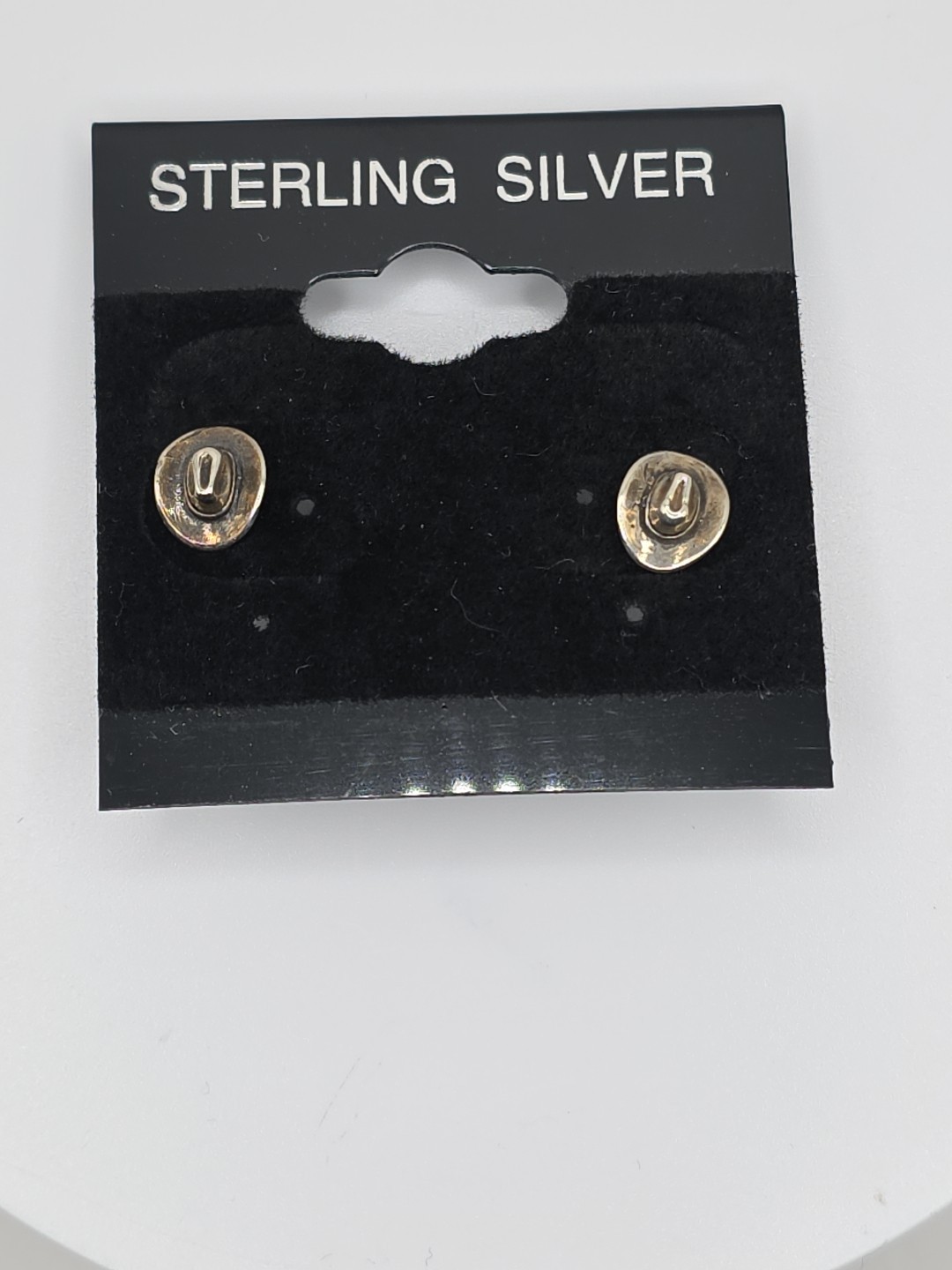 925 Sterling Silver Cowgirl Hat Stud Earrings Western 925 Vintage Southwest Gift