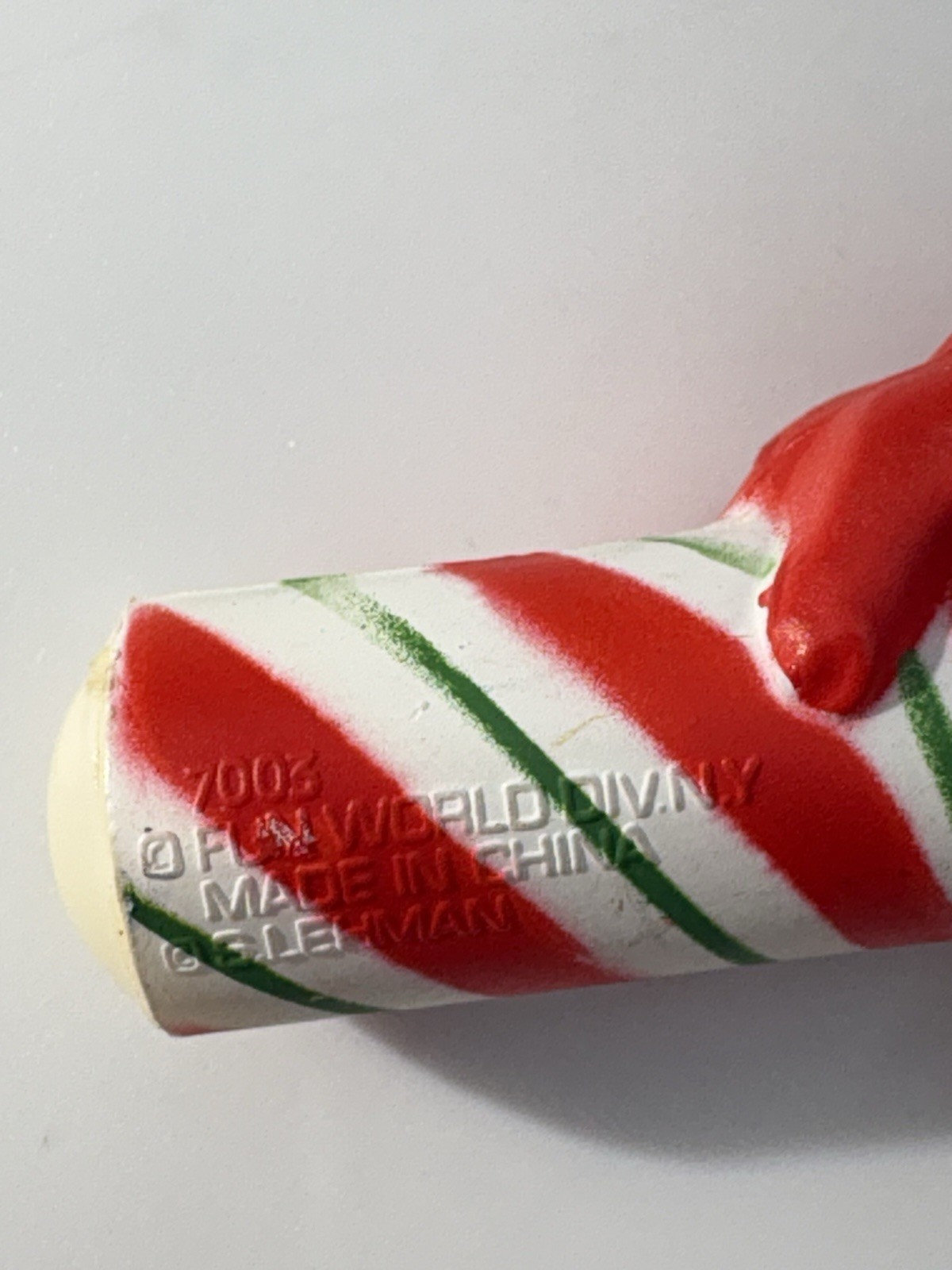 Vintage Fun World Christmas holiday Mouse on Candy Cane brooch pin