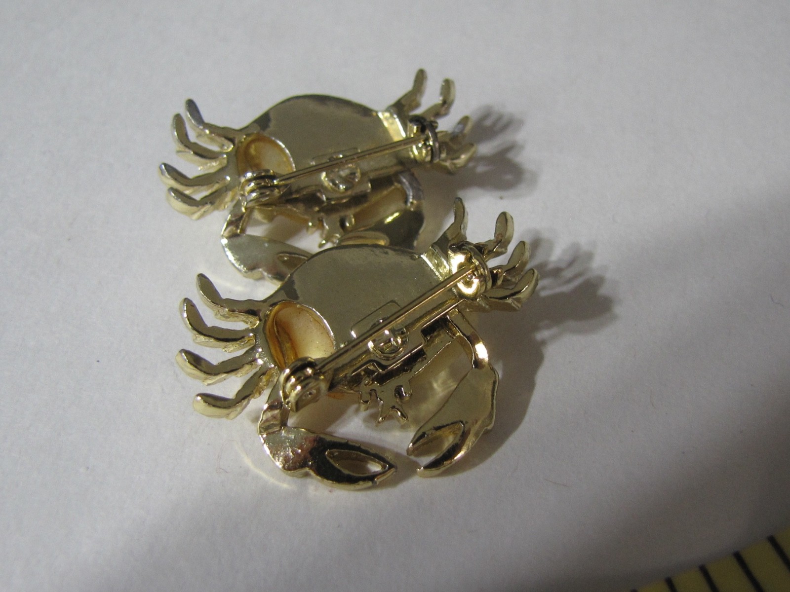Vintage Crab Swordfish Pin Lot 4 Sea Life Mamselle Rhinestone Gold Silver Tone