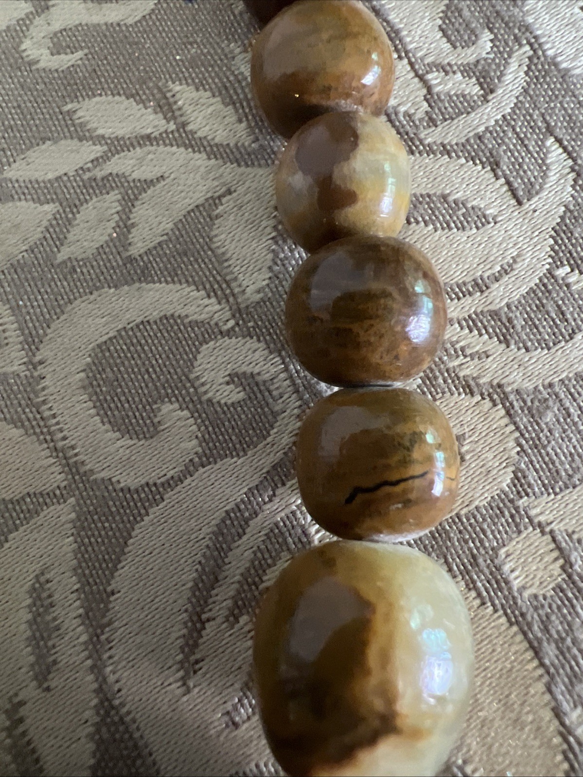 Gorgeous Beaded Necklace With Fish Hook Clasp Filigree Style Vintage Beautiful