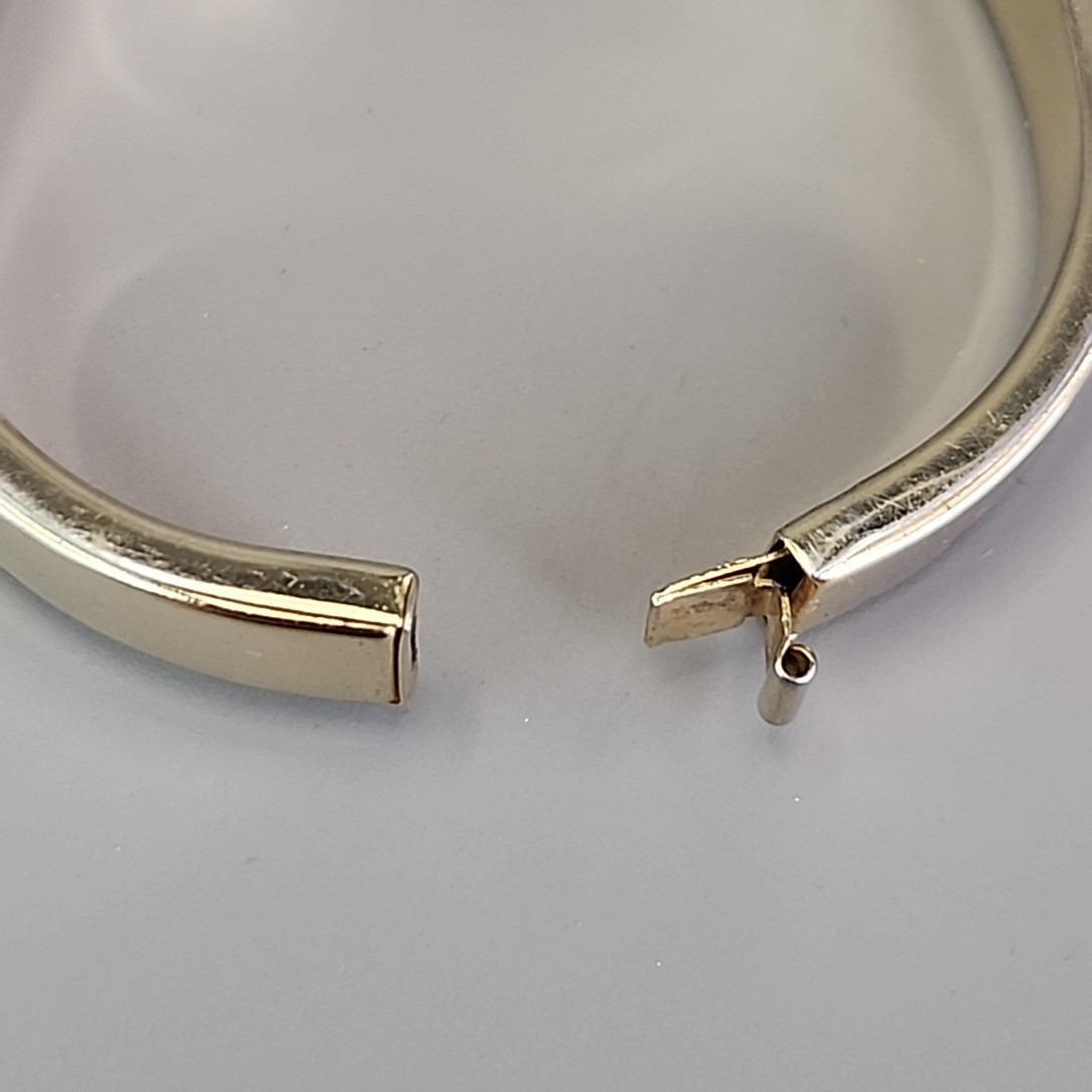 Vintage Bangle Bracelet 1cm Glossy Gold Tone 6.75″