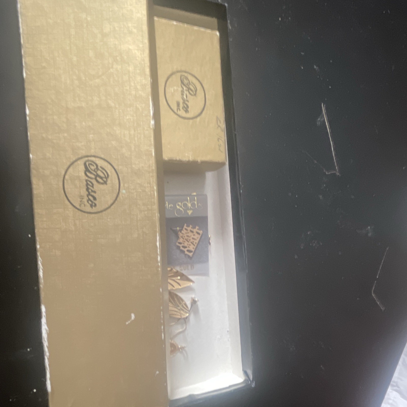 Basco Inc. Gold Tone Brooch Pin, 14 carat gold, in Box