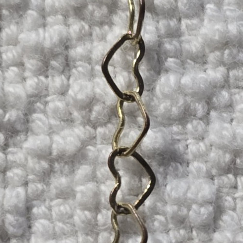 Vintage 14K Gold Filled Heart Link Necklace 16.5″ GF Romantic Chain