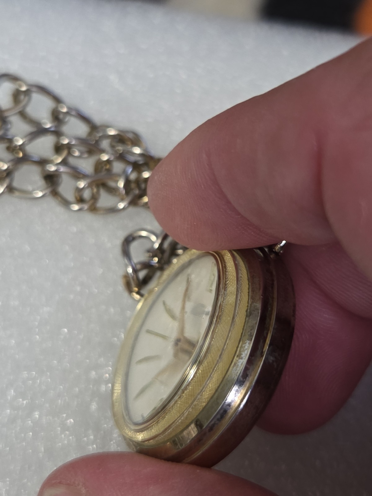 Vintage Endura Pendant Mechanical Watch. Swiss Made Gold Tone. Works Well.
