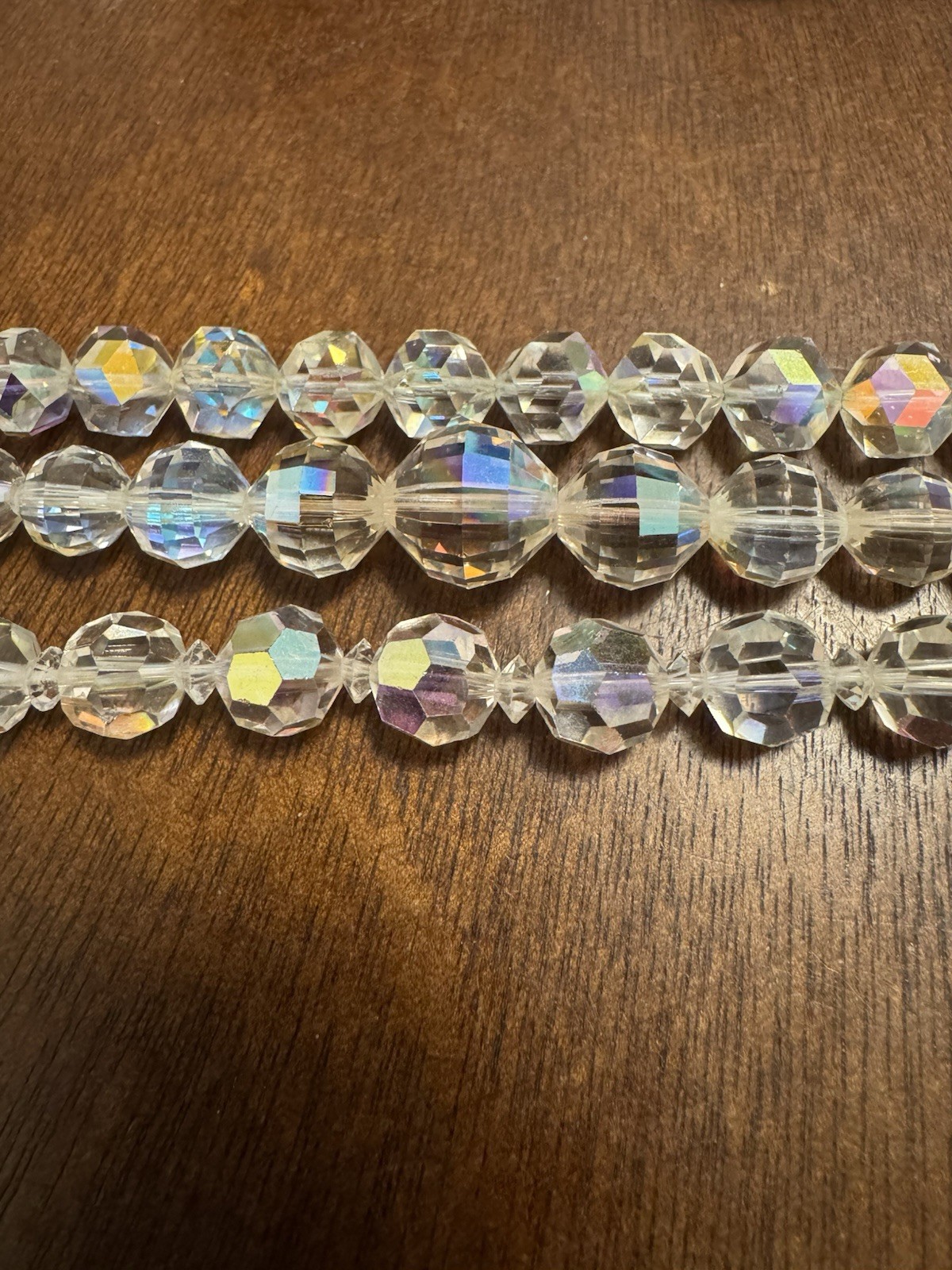 Lot of 3 Crystal Vintage Necklaces-1 Laguna 2 Unbranded. Approx 12” 3” Exts