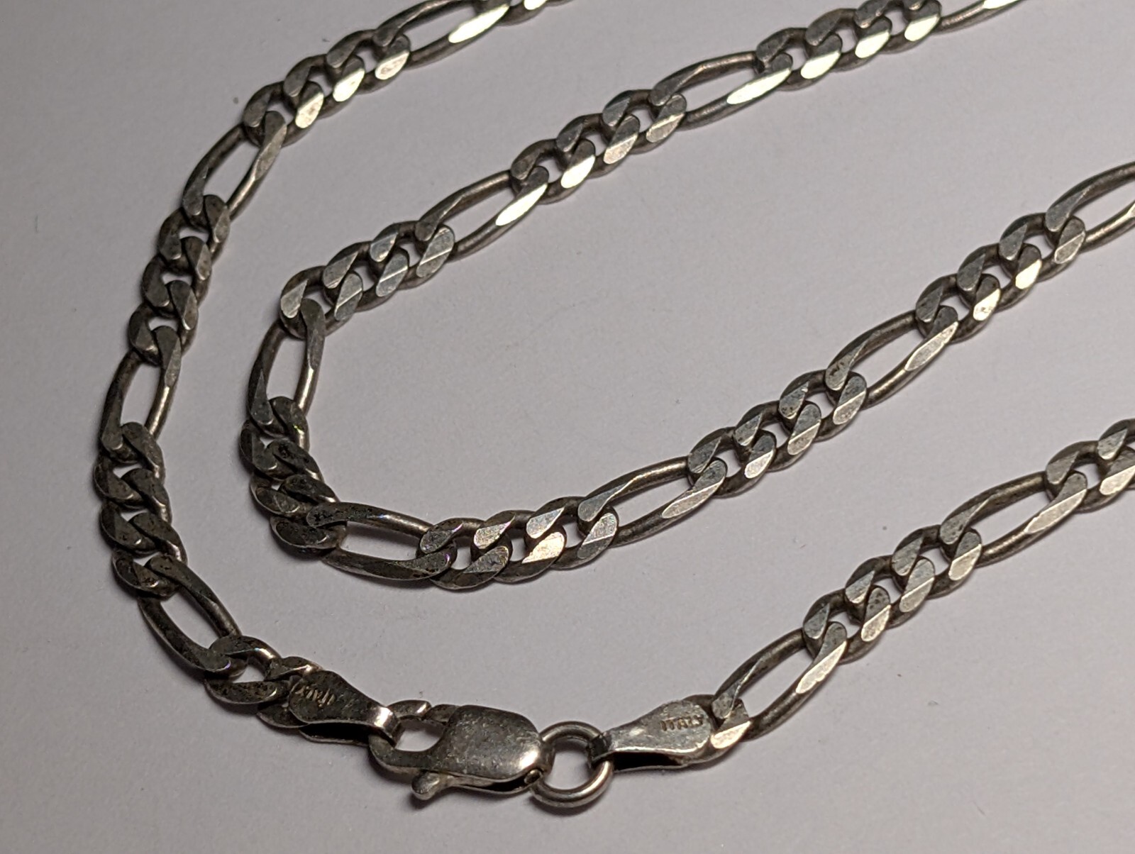 VINTAGE STERLING SILVER NECKLACE HALLMARKED 925 ITALY 19 3/4″ LONG