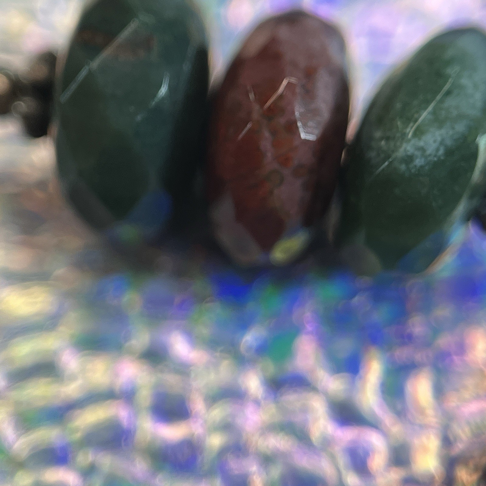 Vintage 18” Faceted Agate Necklace With Sterling Closure