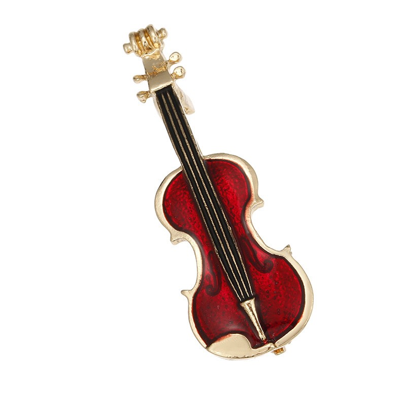 3P Colorful Violin Brooch Musical Instrument Pin Daily Gift for Music Lovers