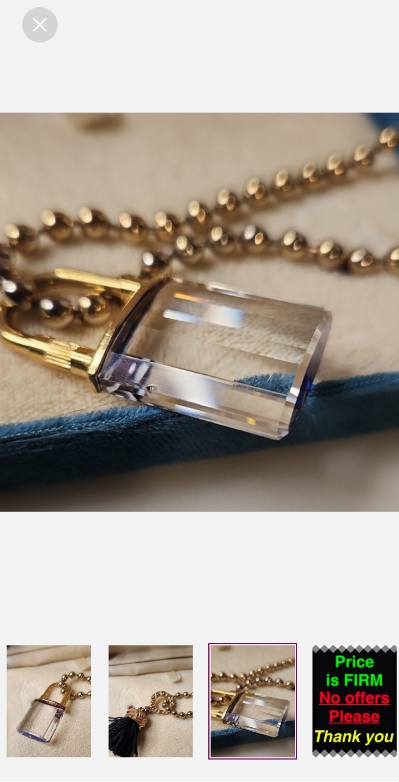AGATHA PARIS Necklace 4 Charms | Swarovski Crystal Necklace