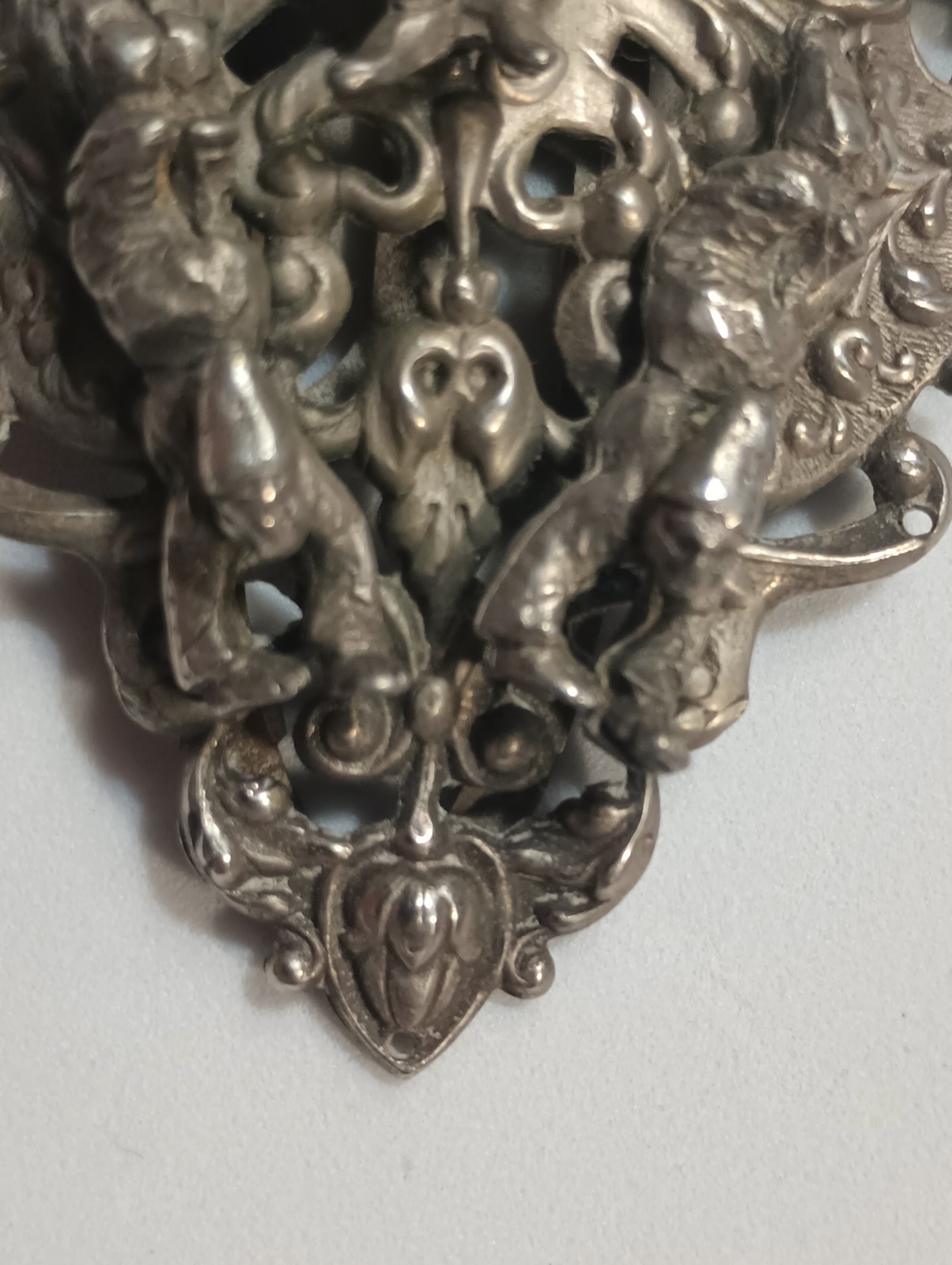 Rare, Vintage Broach/Dress Clip from 1895 To 1910 Era. Sterling Silver Plated.