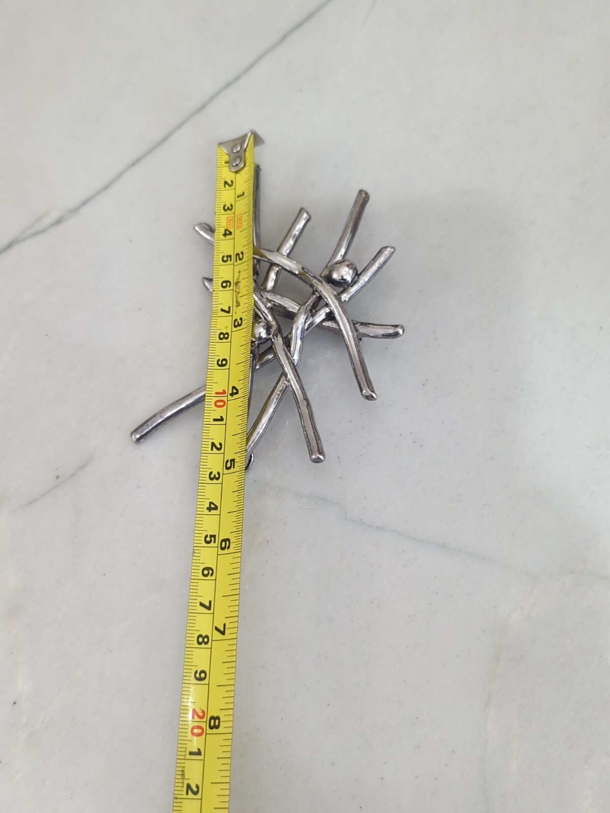 Large Modernist Brooch Sterling Silver Unknown Artist Stick-Like Design Vtg