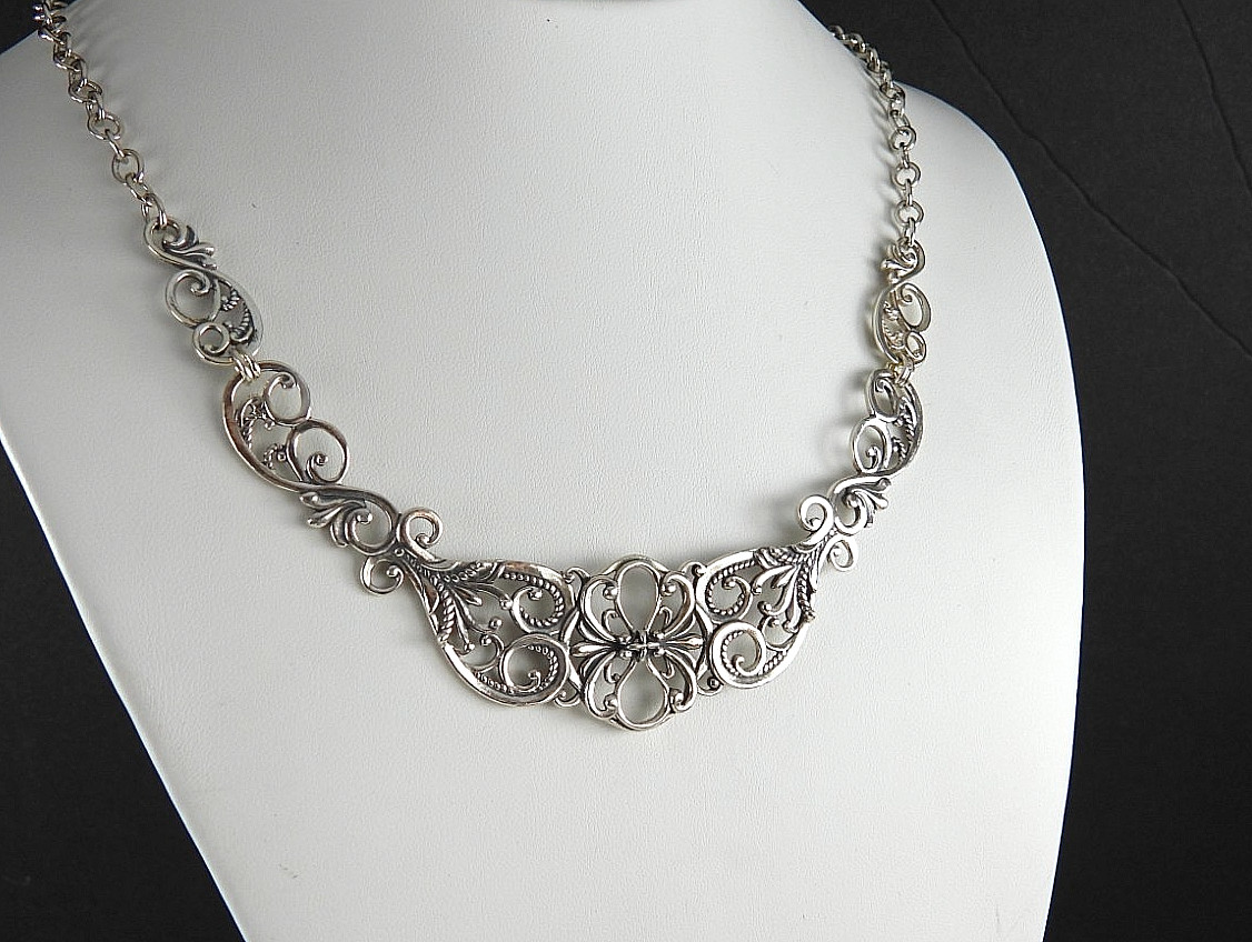 Vintage Carolyn Pollack Relios Victorian 925 Sterling Silver Chain Necklace