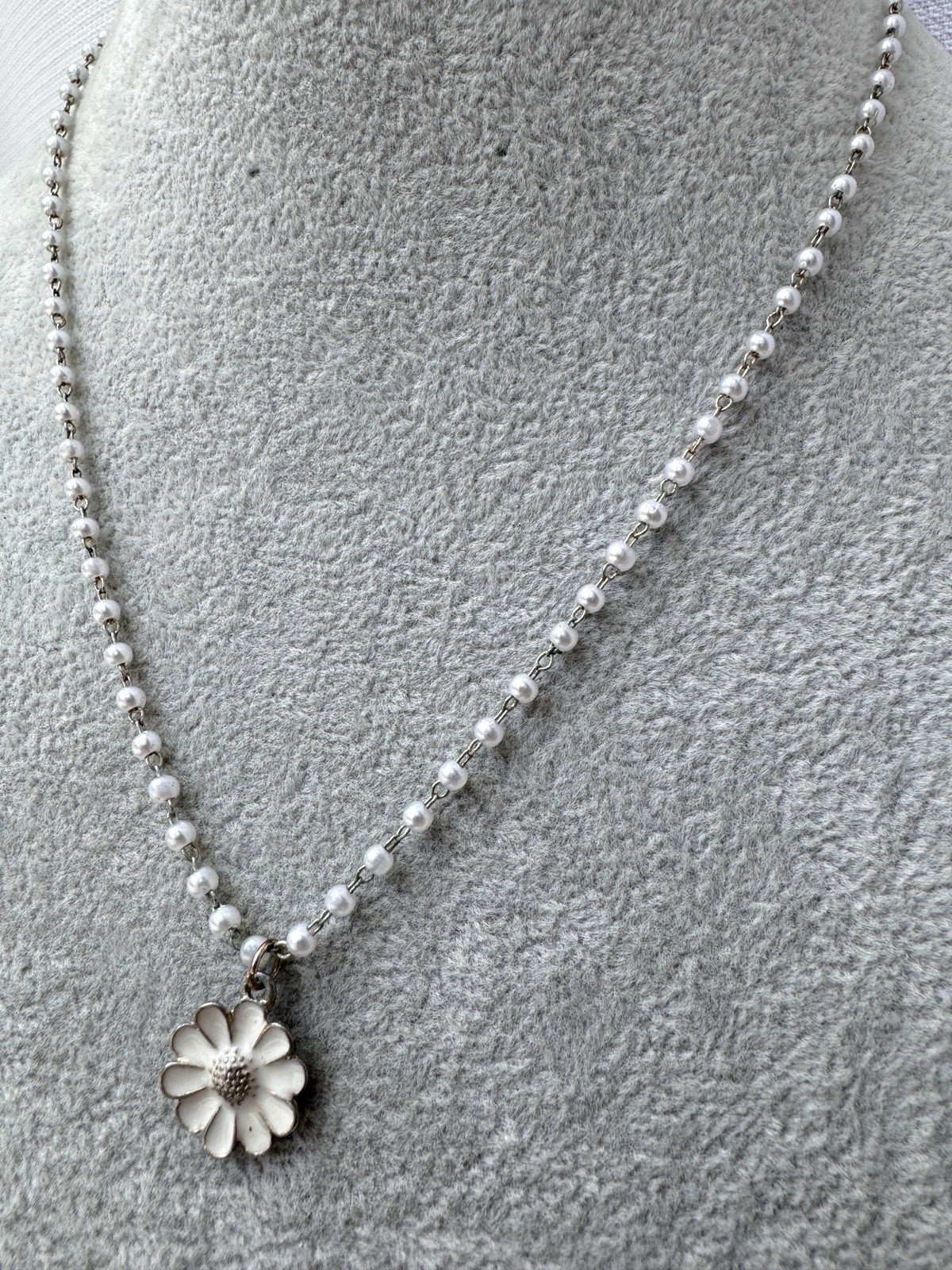 DAISY Y2K Vintage Dainty Minimalist Pearl Necklace Delias 2000s 1990s coquette🌼