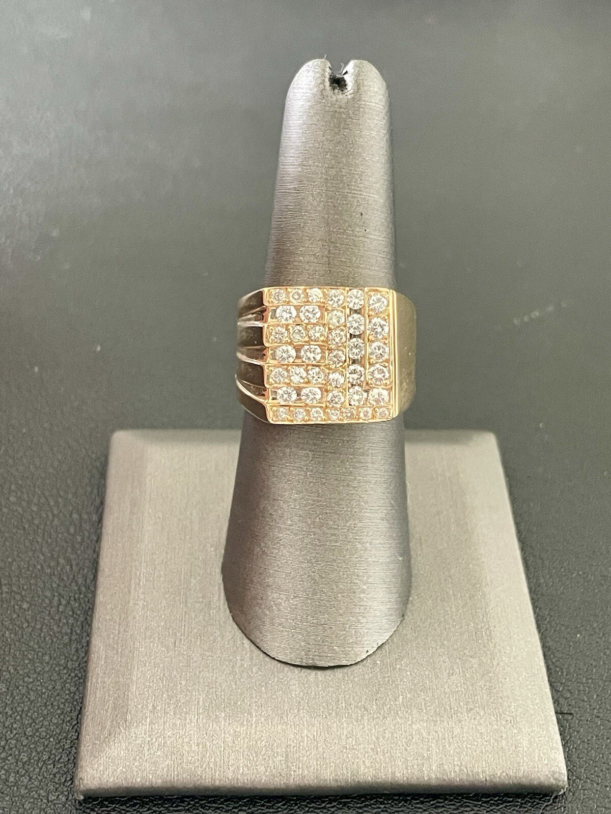 14k Yellow Gold 1.00CTW Diamond Statement Ring (B23)