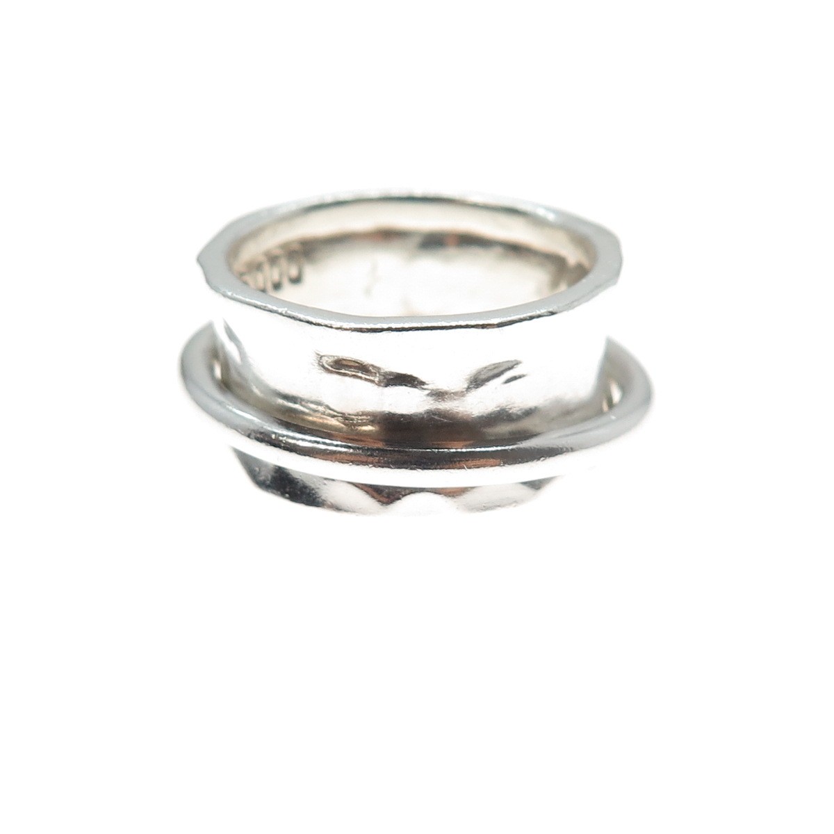 DOMINIQUE DINOUART 925 Sterling Vintage Mexico Modernist Rotating Ring Size 9