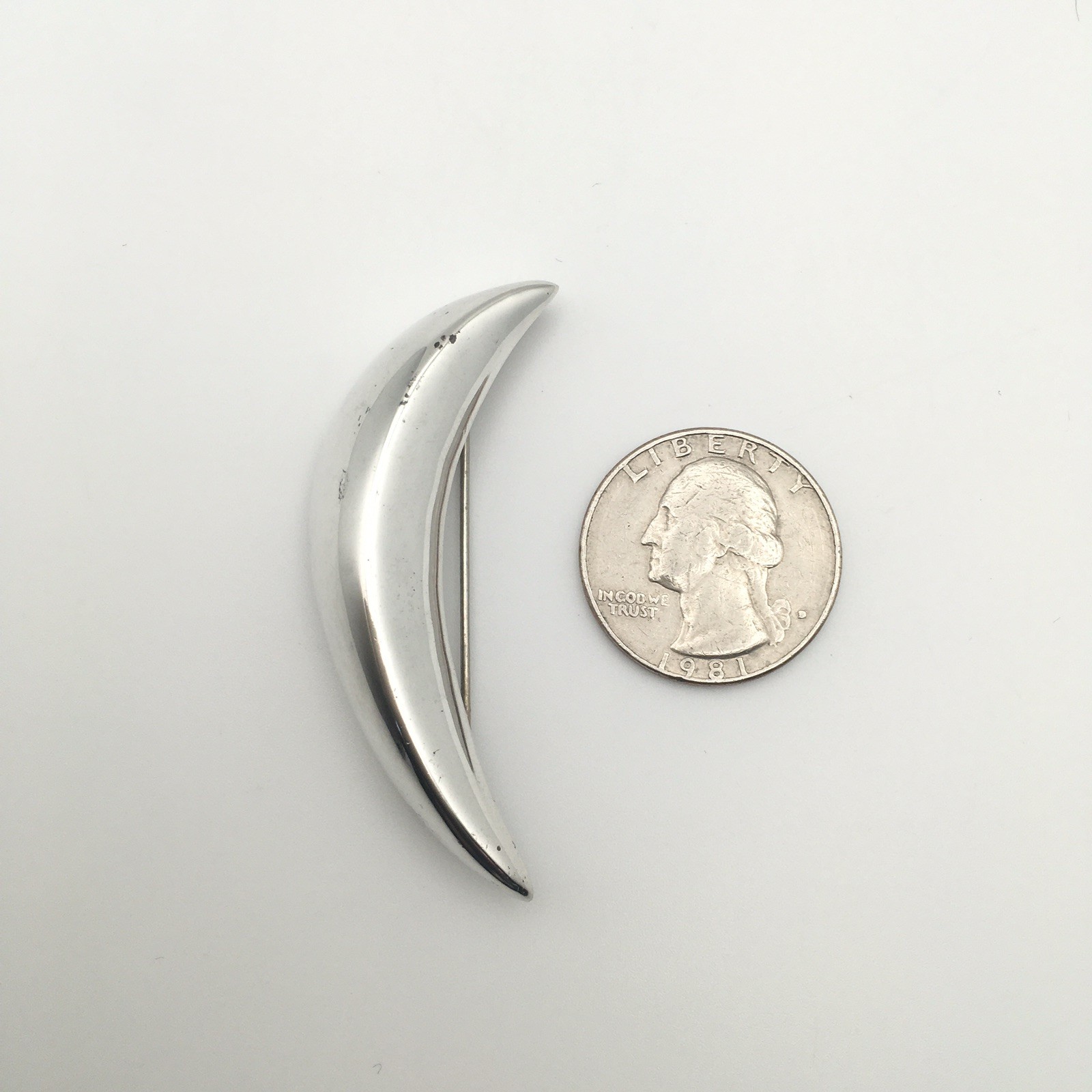 Sterling Silver Vintage BAYANIHAN Modernist Art Deco Pin Brooch 925 7.5g #29