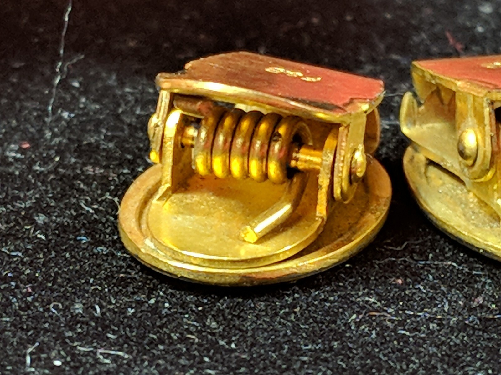Antique Foster Bailey F & B Tie Clip Estate Engraved Initial Cuff Links Insignia