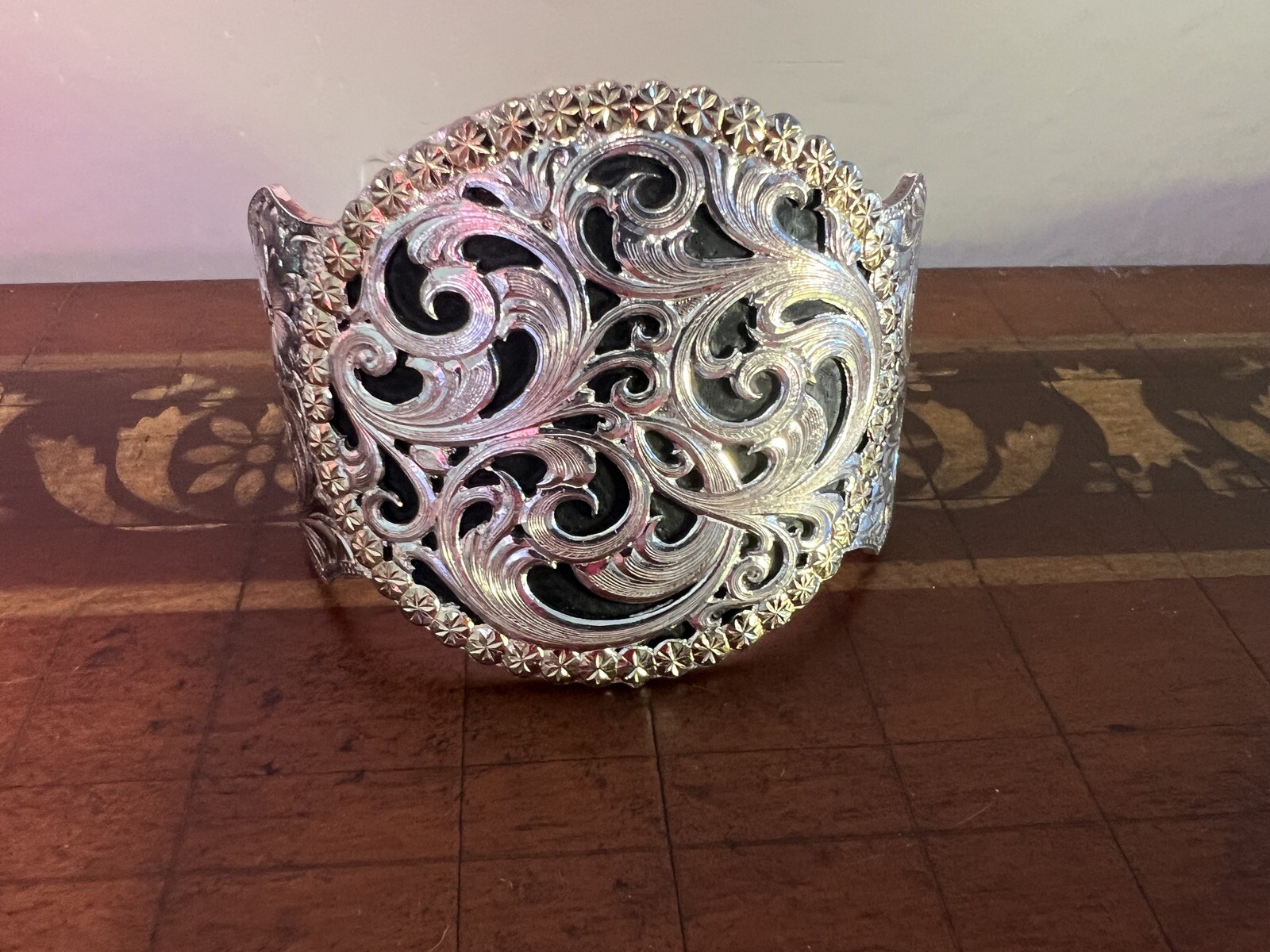 Montana Silversmiths Tri-Color Western Cuff Bracelet Silver