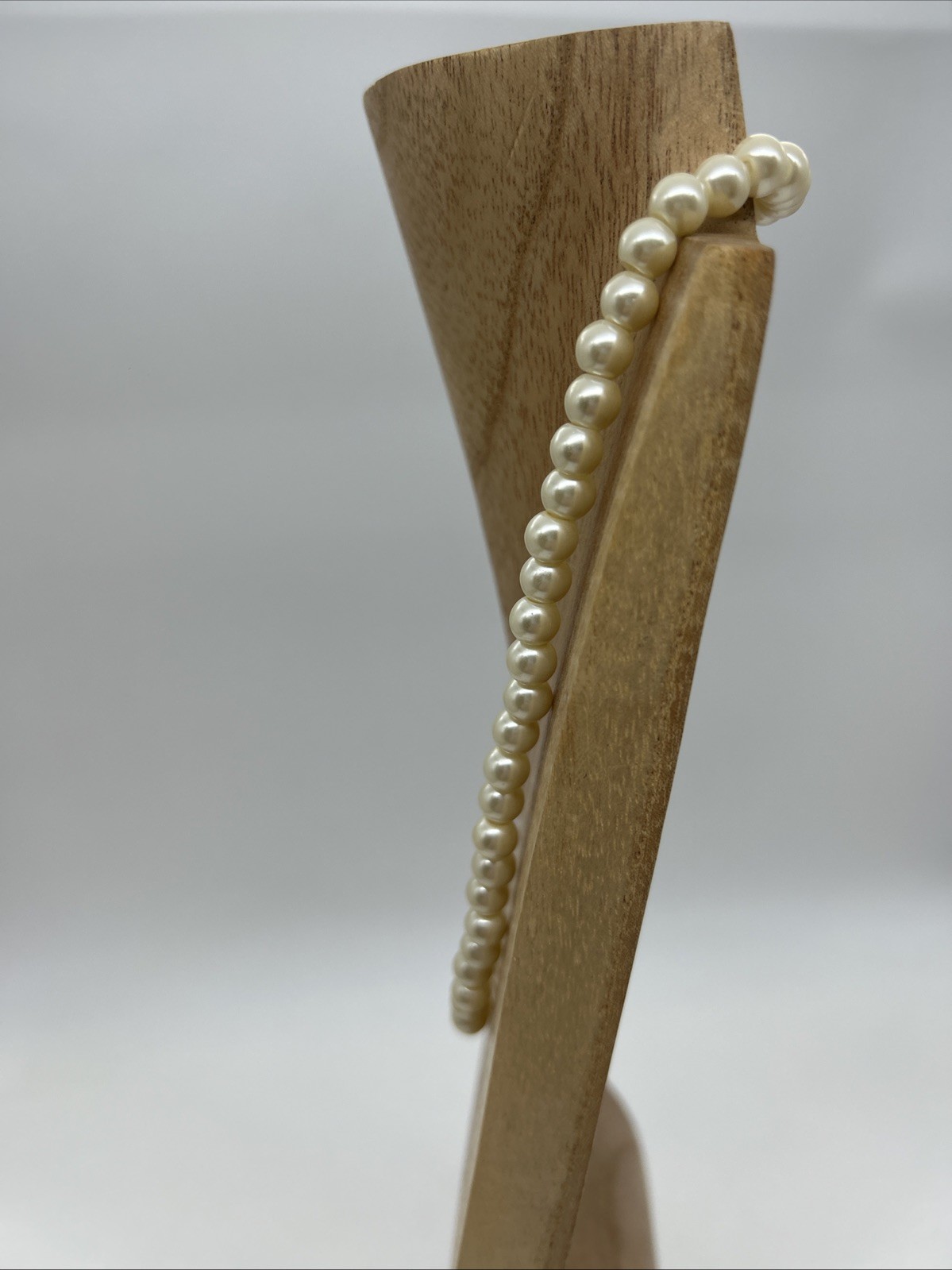 Vintage Cream Faux Pearl Necklace 45cm Heavy