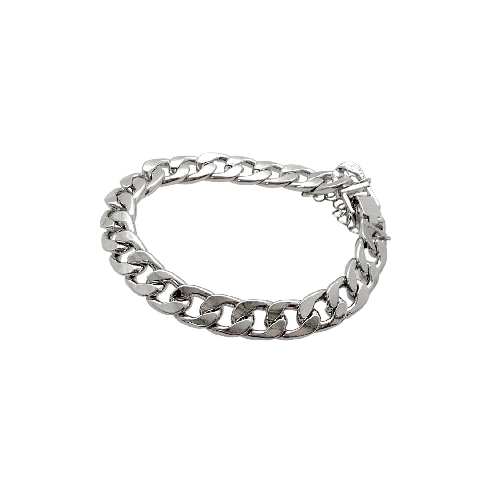 Cuban Miami Chain Bracelet S/M Silver Plated Business Casual Party Going Out