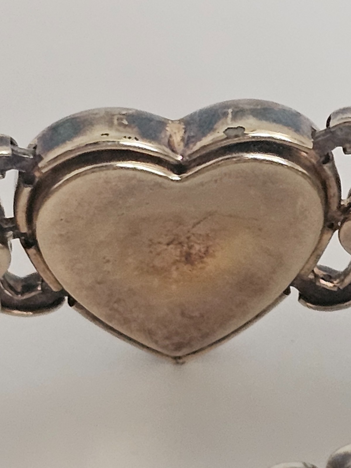WWII Sweetheart Expansion Bracelet Pitman & Keeler Sterling Base Heart Initials